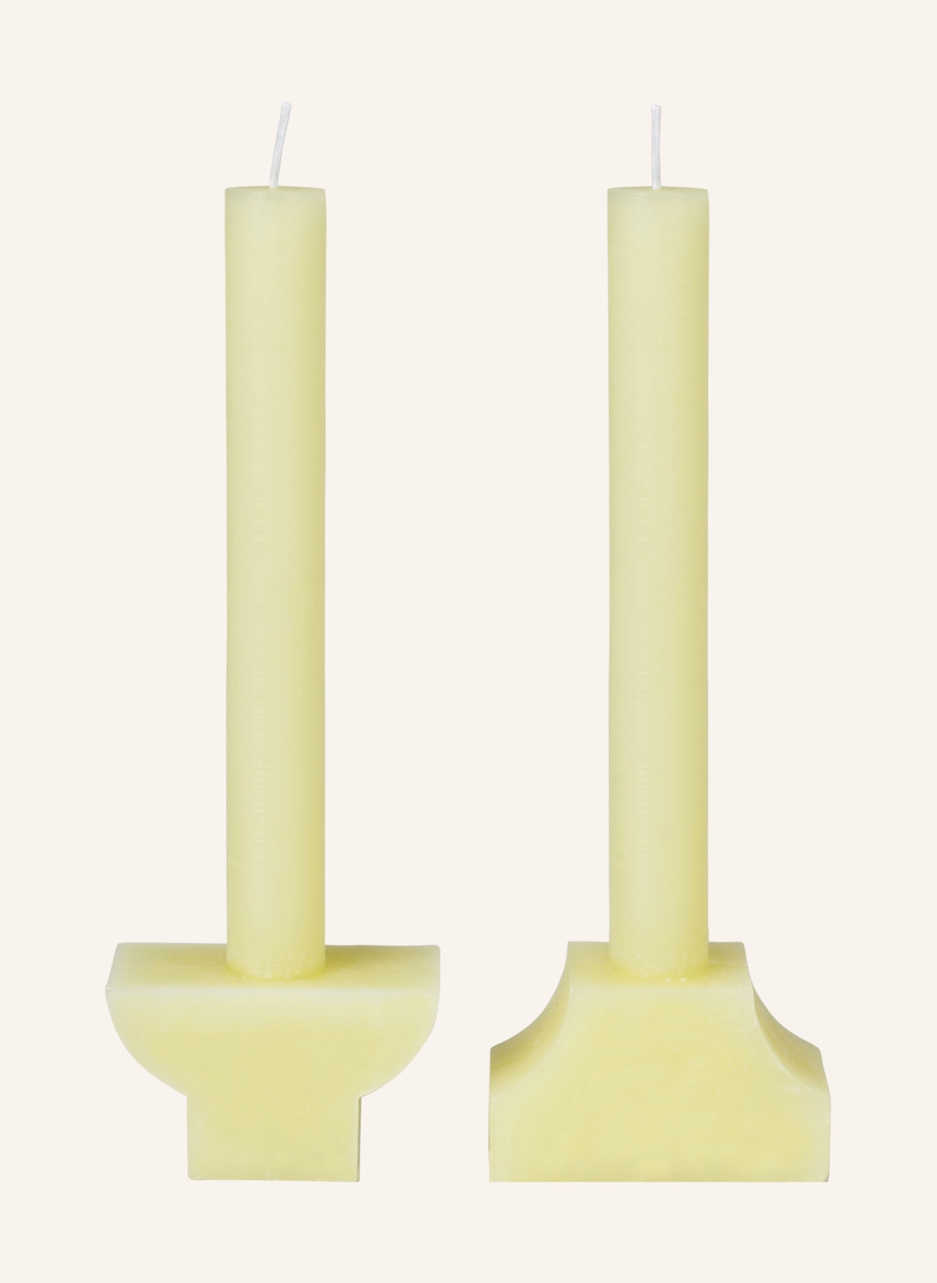 BROSTE COPENHAGEN Set of 2 candles PILAS, Color: LIGHT YELLOW (Image 1)