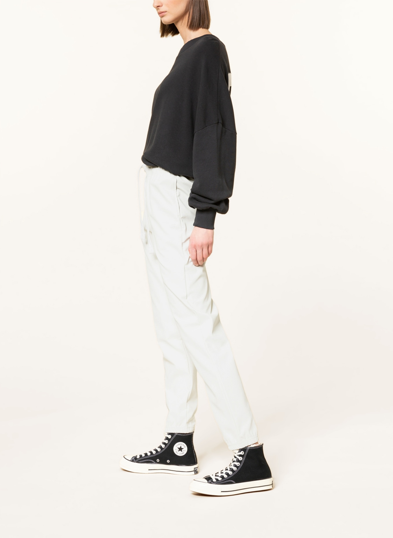 10DAYS Pants in leather look, Color: WHITE (Image 4)