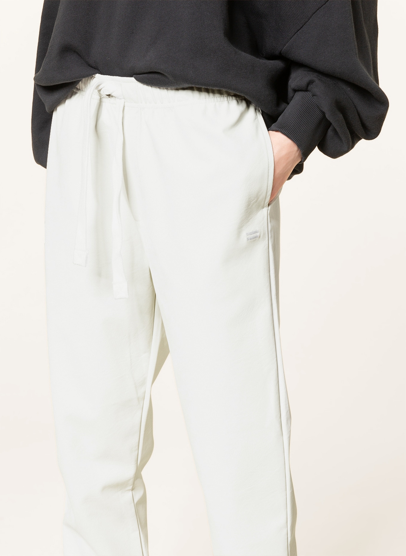 10DAYS Pants in leather look, Color: WHITE (Image 5)