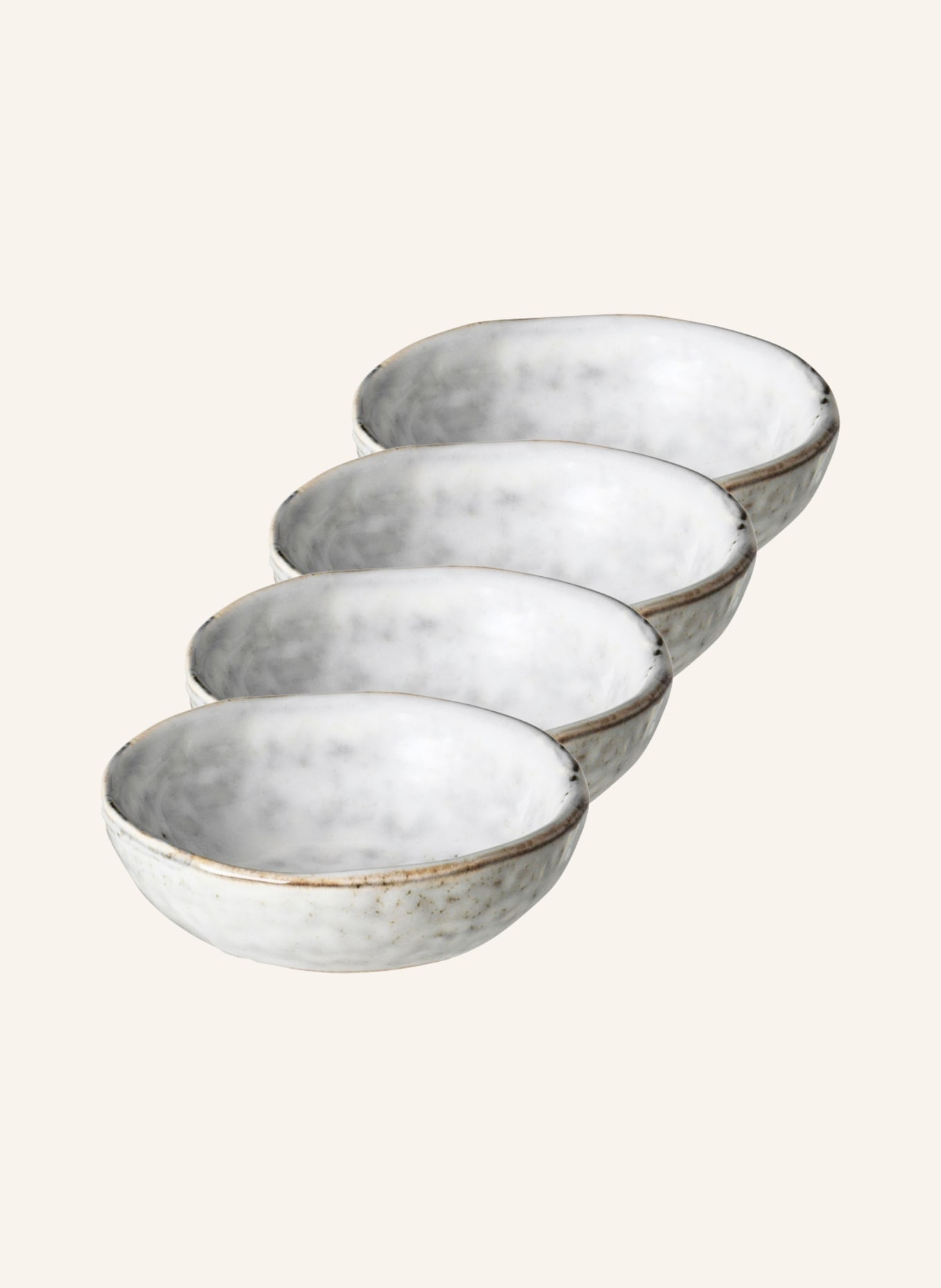 BROSTE COPENHAGEN Set of 4 bowls NORDIC SAND, Color: CREAM/ LIGHT BLUE (Image 1)