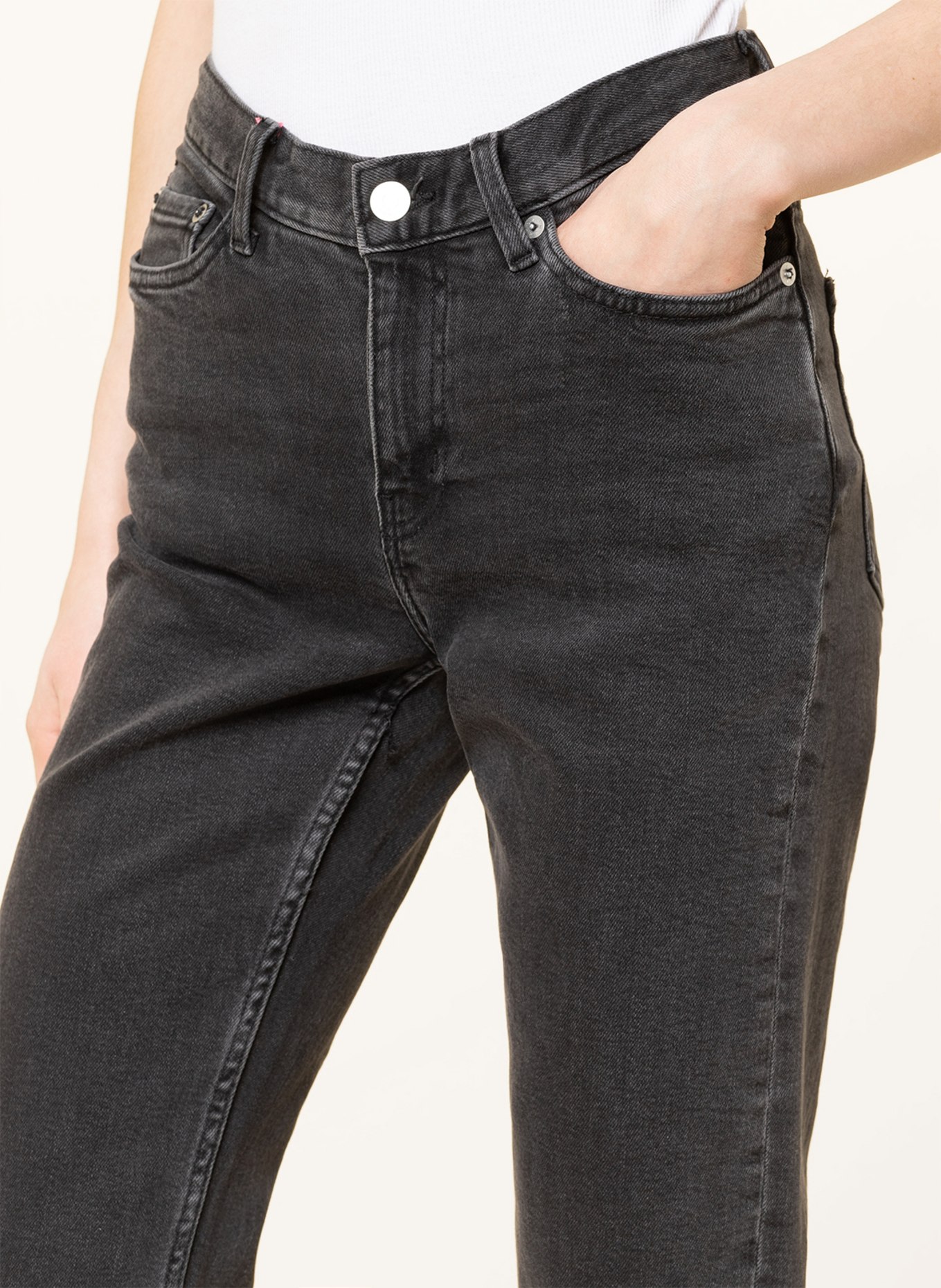 WEEKDAY Straight Jeans TWIG, Farbe: 000 Black Dark (Bild 5)