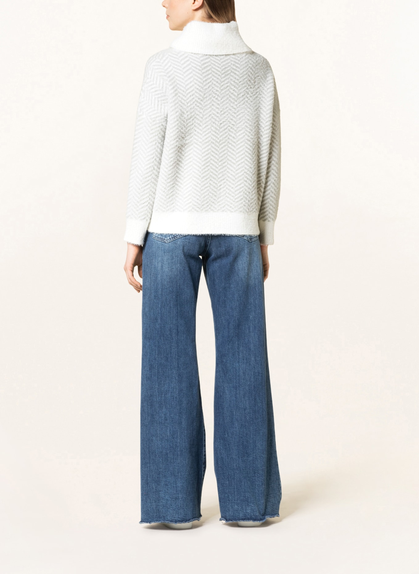 Phase Eight Turtleneck sweater JESS, Color: WHITE/ LIGHT GRAY (Image 3)