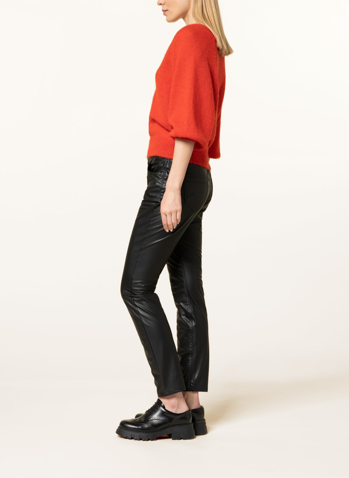 MAC Pants RICH in leather look, Color: BLACK (Image 4)