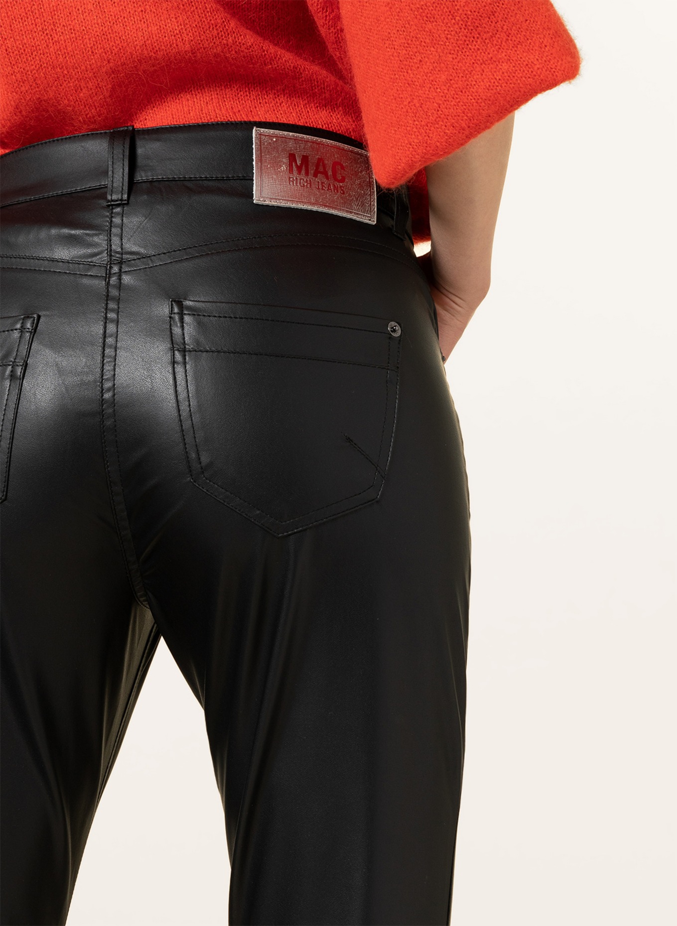 MAC Pants RICH in leather look, Color: BLACK (Image 5)