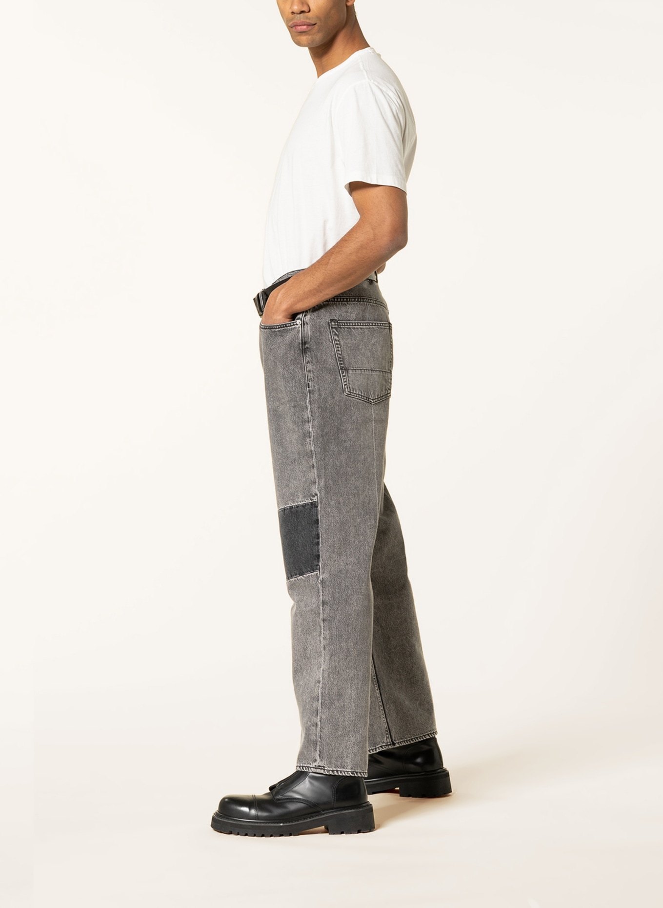 OUR LEGACY Jeansy tapered fit, Kolor: BLACK AND GREY (Obrazek 4)