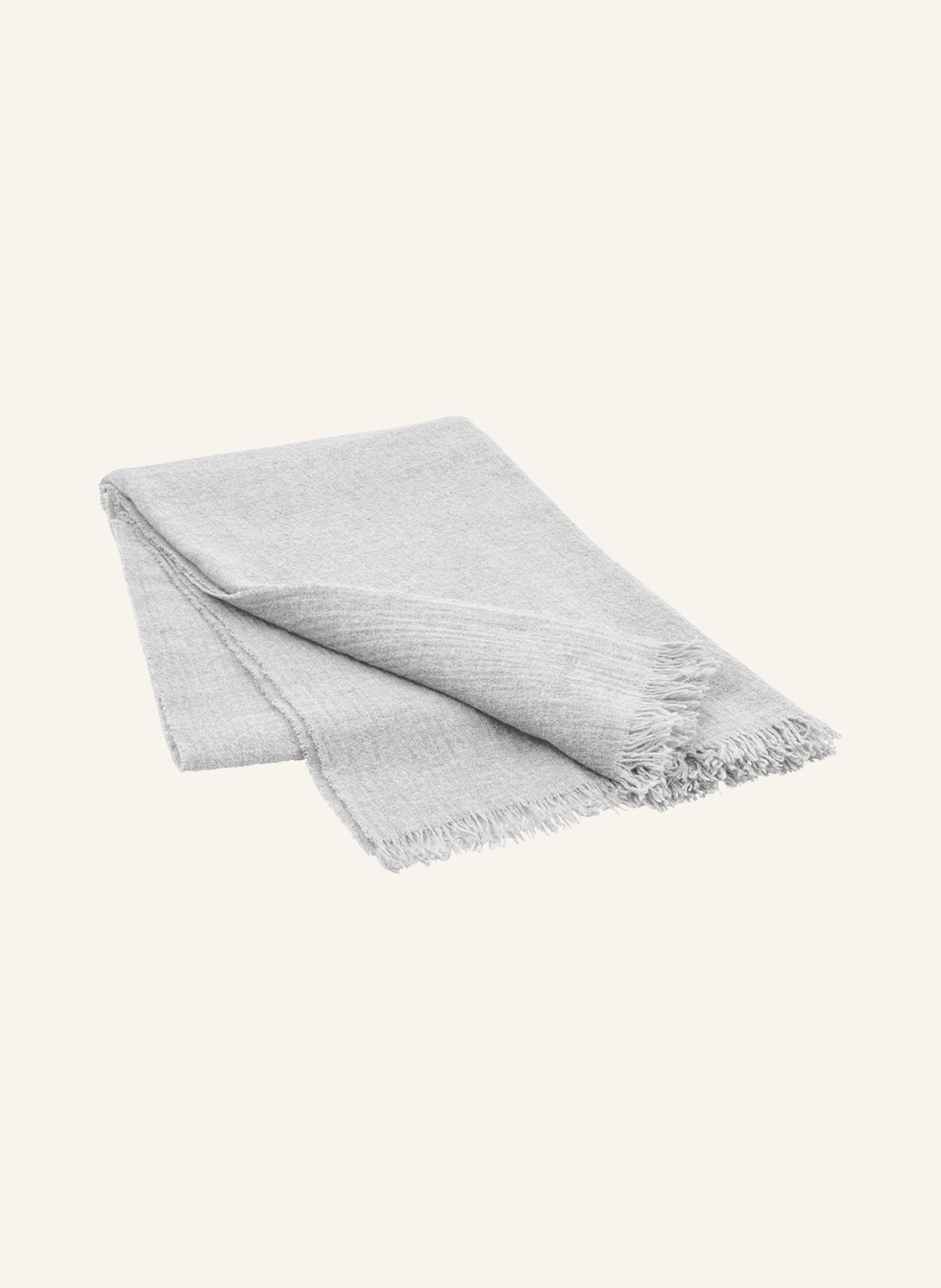 blomus Plaid MERINO aus Merinowolle: HELLGRAU
