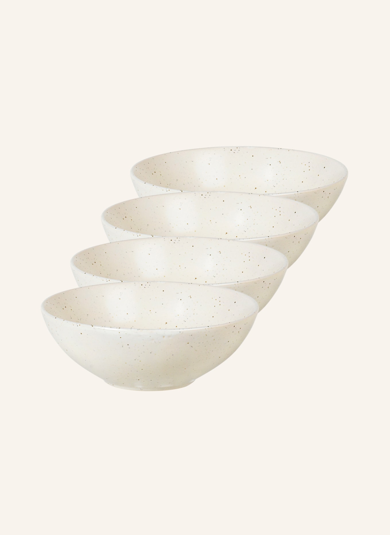 BROSTE COPENHAGEN Set of 4 bowls NORDIC VANILLA, Color: CREAM (Image 1)
