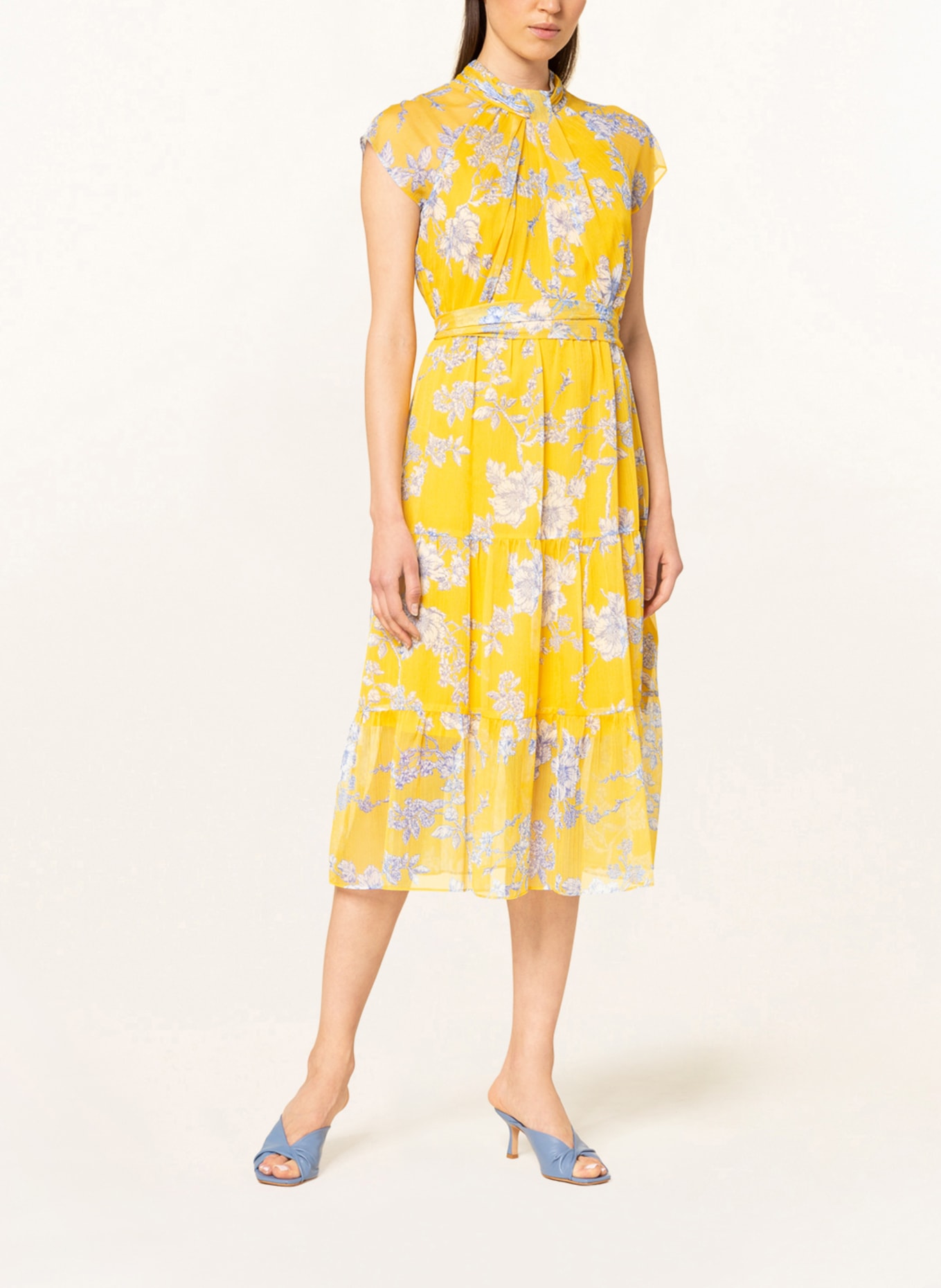 Phase Eight Kleid EMMALYN, Farbe: DUNKELGELB/ BLAU/ WEISS (Bild 2)