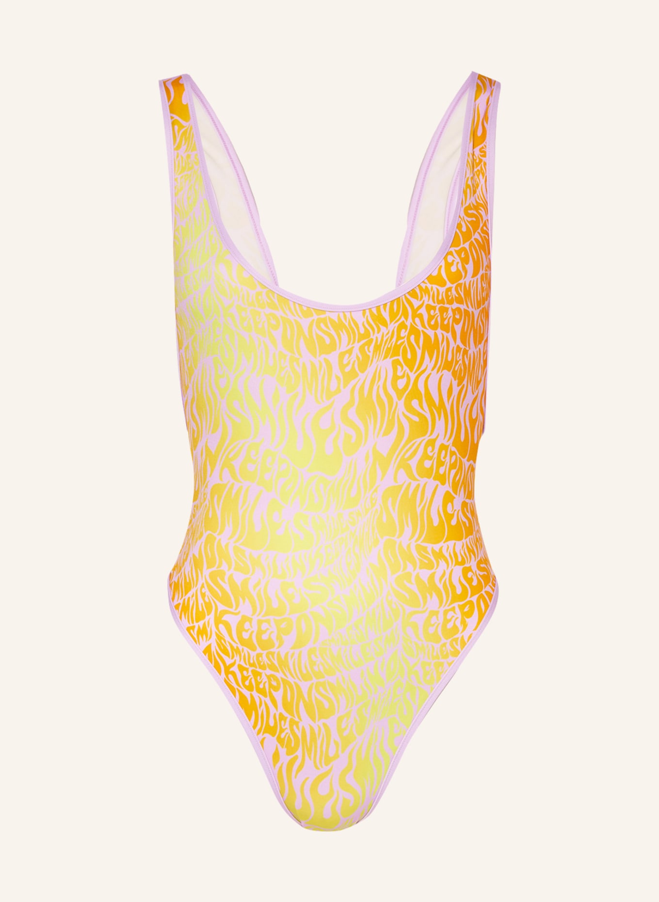 STELLA McCARTNEY SWIMWEAR Swimsuit SMILE, Color: PINK/ NEON YELLOW/ NEON ORANGE (Image 1)