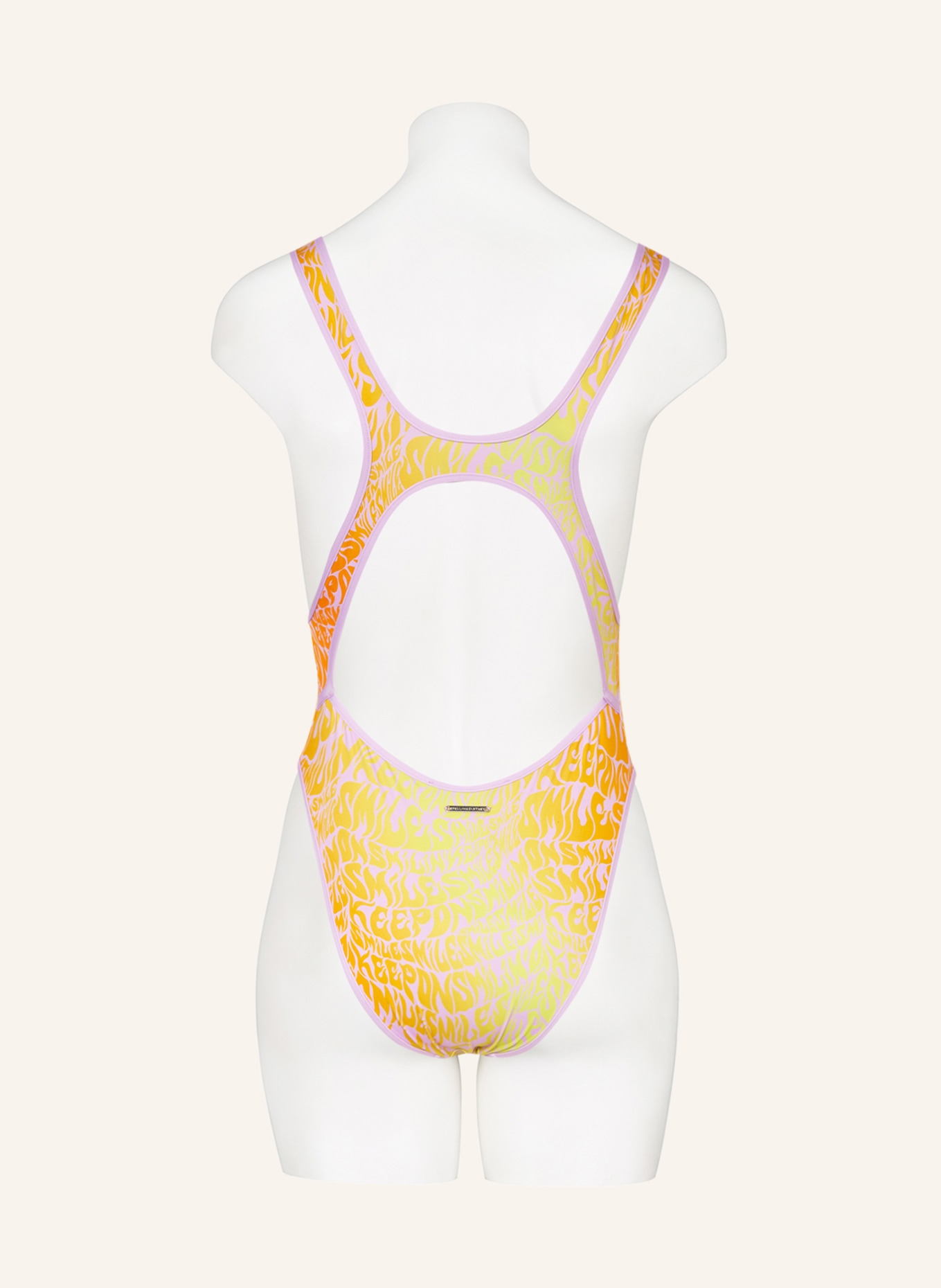 STELLA McCARTNEY SWIMWEAR Swimsuit SMILE, Color: PINK/ NEON YELLOW/ NEON ORANGE (Image 3)