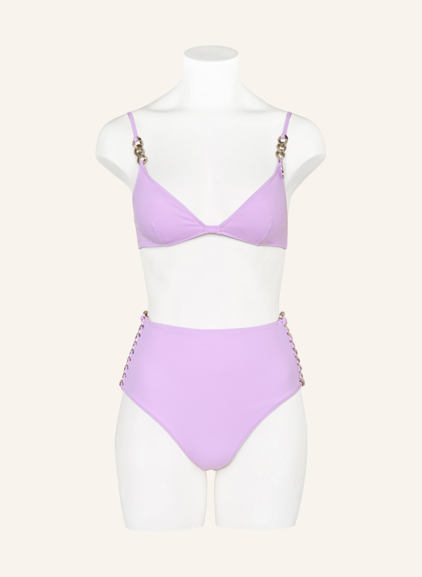 STELLA McCARTNEY SWIMWEAR Triangle bikini top FALABELLA, Color: PINK (Image 2)