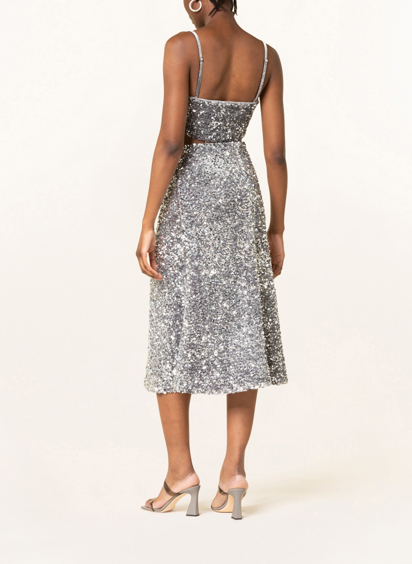 DOROTHEE SCHUMACHER Cropped top with sequins , Color: SILVER (Image 4)