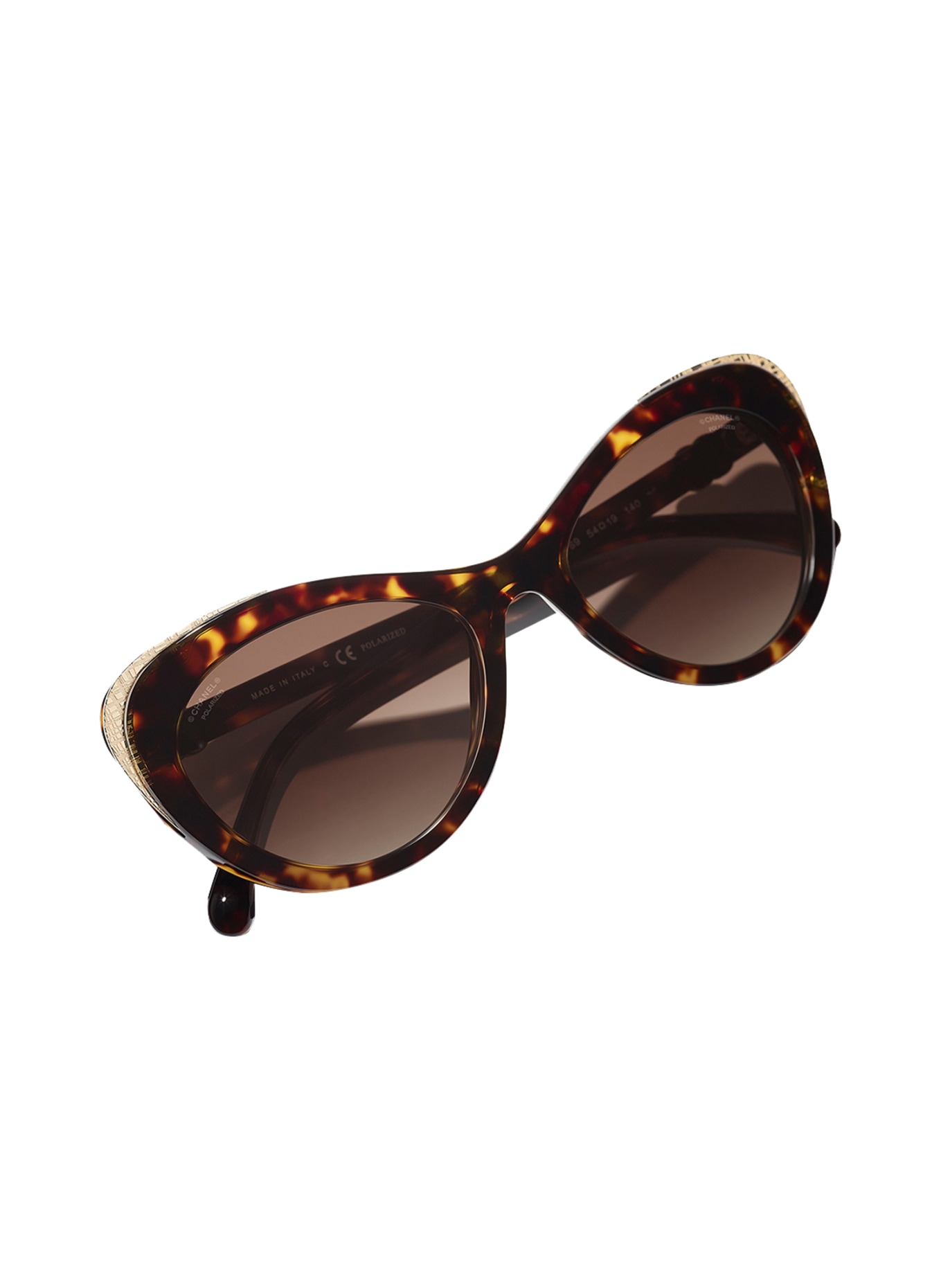 CHANEL Cat-eye shaped sunglasses in c714s9 - havana/ brown polarized