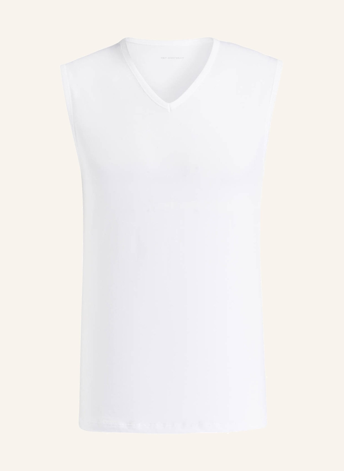 mey V-neck shirt series DRY COTTON, Color: WHITE (Image 1)
