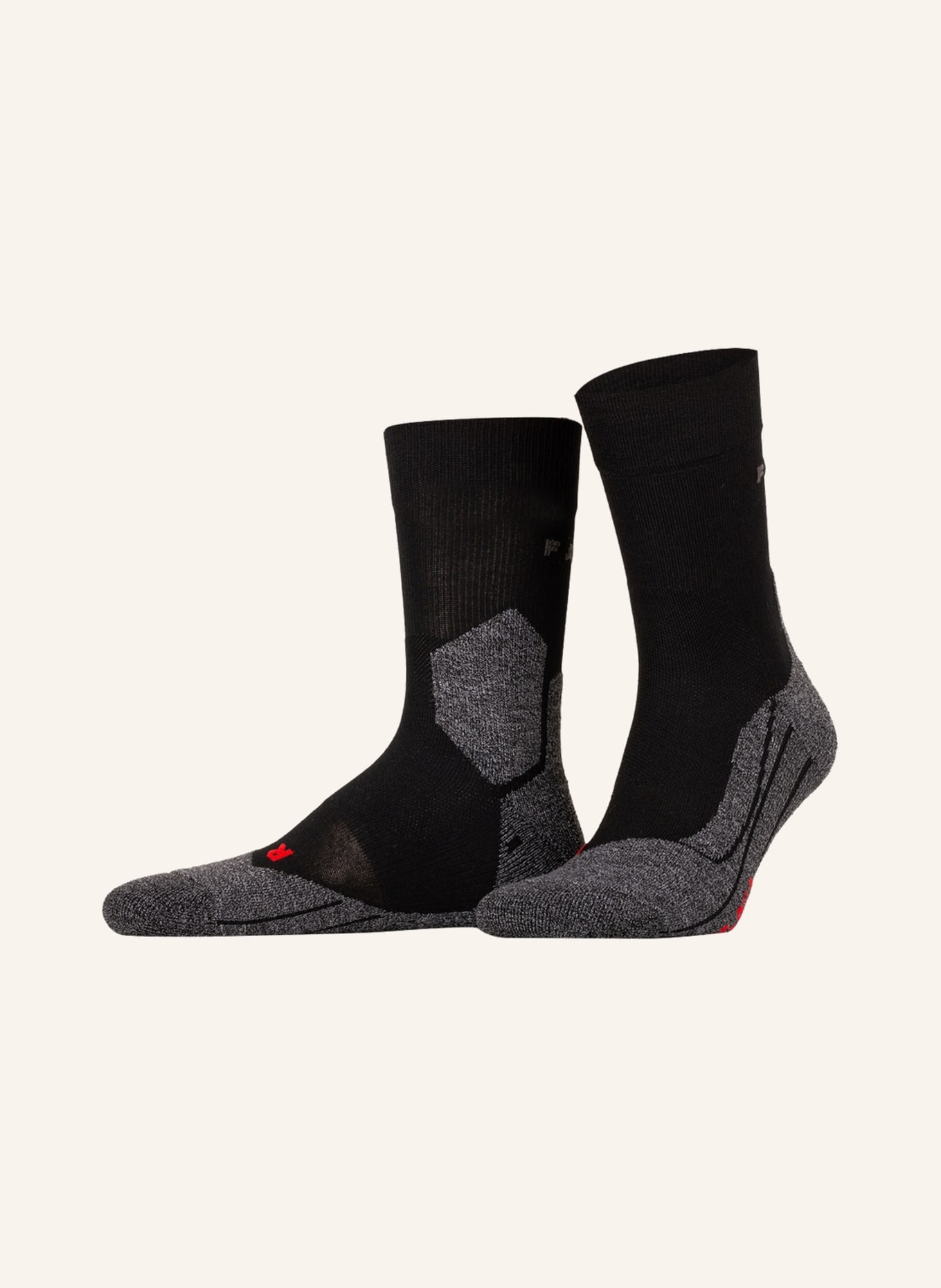 FALKE Running socks RU3, Color: BLACK/ GRAY (Image 1)