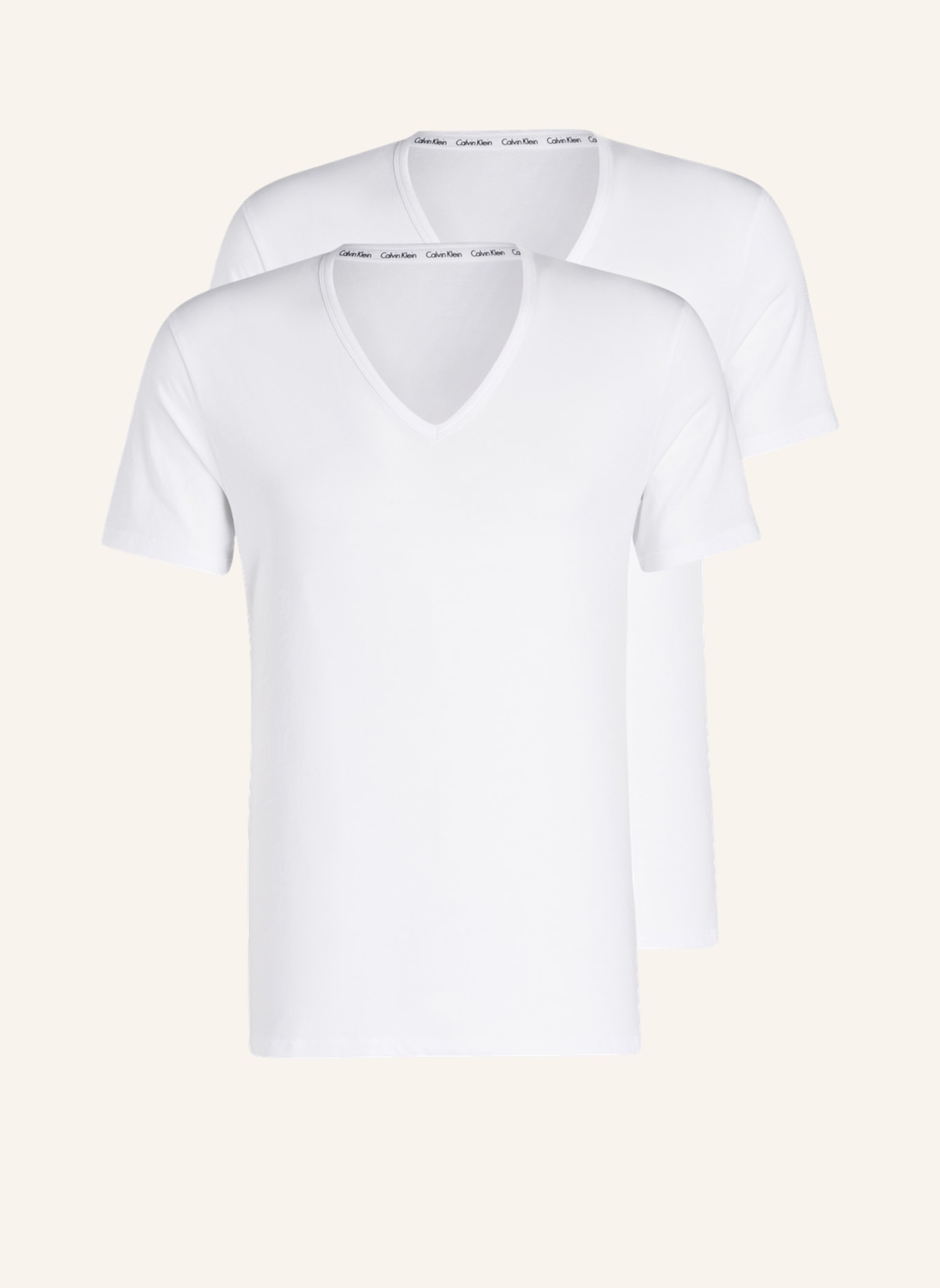 Calvin Klein 2er-Pack Lounge-Shirts MODERN COTTON, Farbe: WEISS(Bild null)