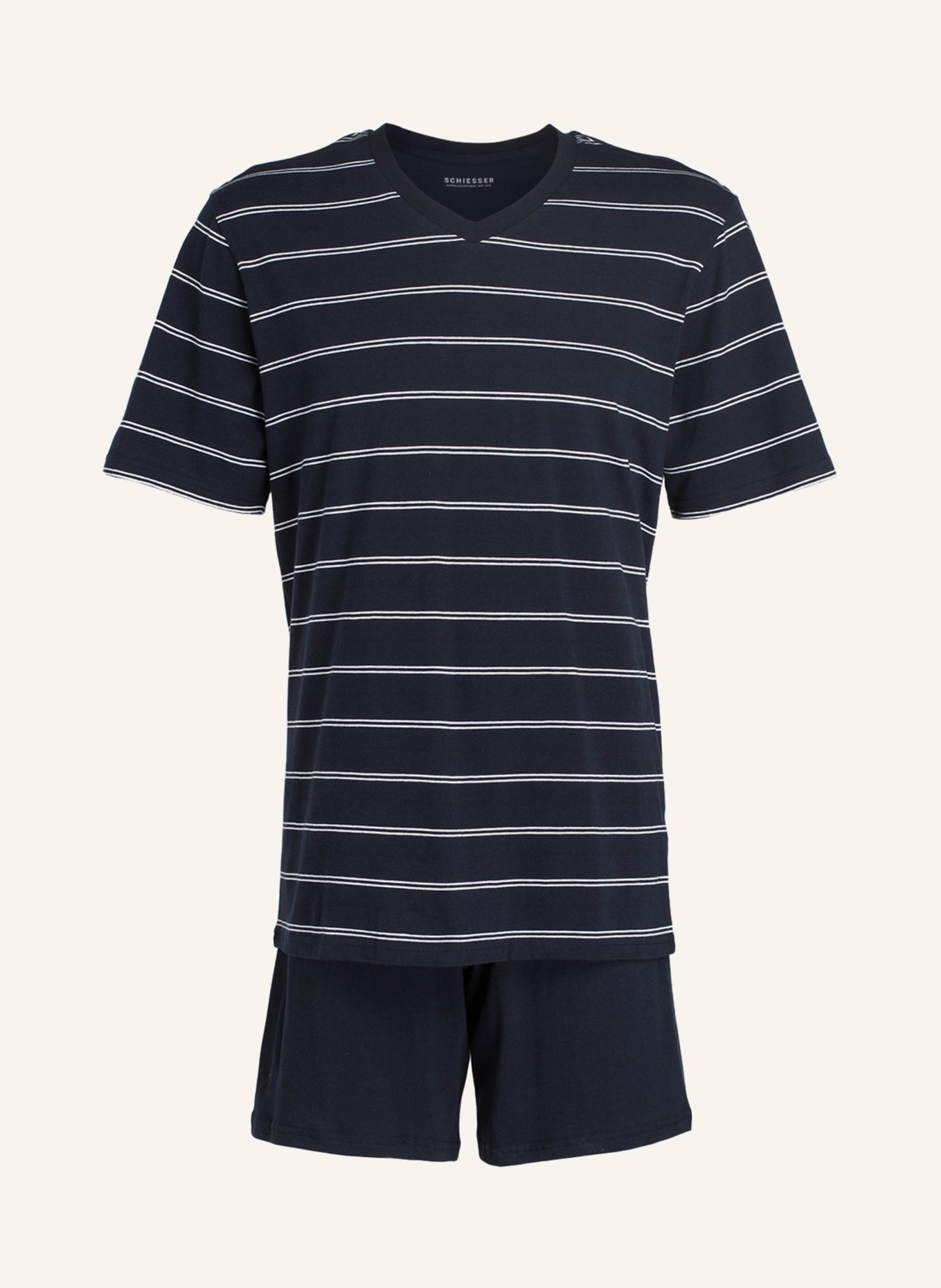 SCHIESSER Shorty pajamas SELECTED! PREMIUM INSPIRATION, Color: DARK BLUE (Image 1)