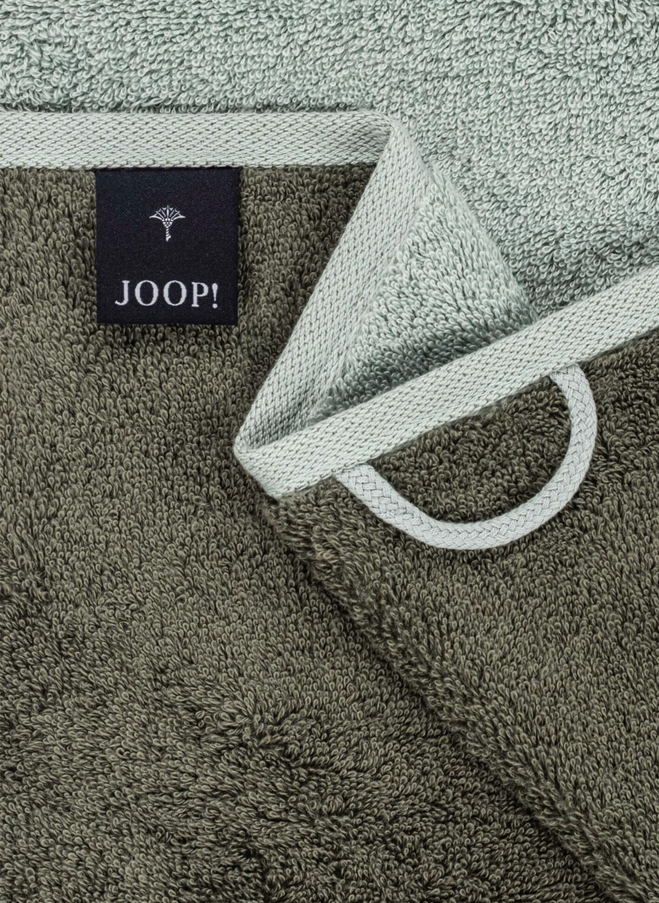 JOOP! Gästehandtuch CLASSIC DOUBLEFACE , Farbe: DUNKELGRÜN/ HELLGRÜN (Bild 3)