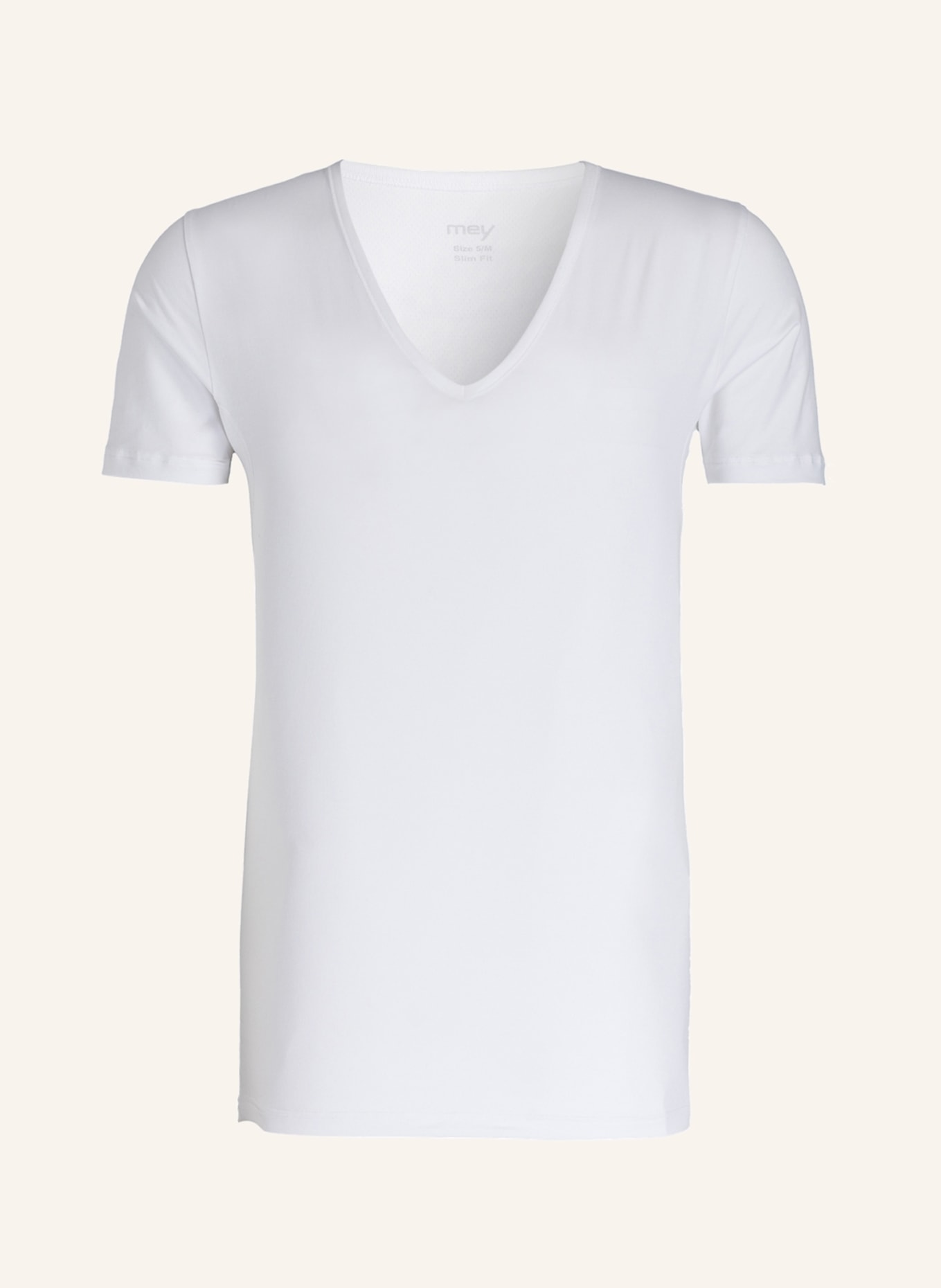 mey V-shirt series DRY COTTON Slim Fit, Color: WHITE (Image 1)