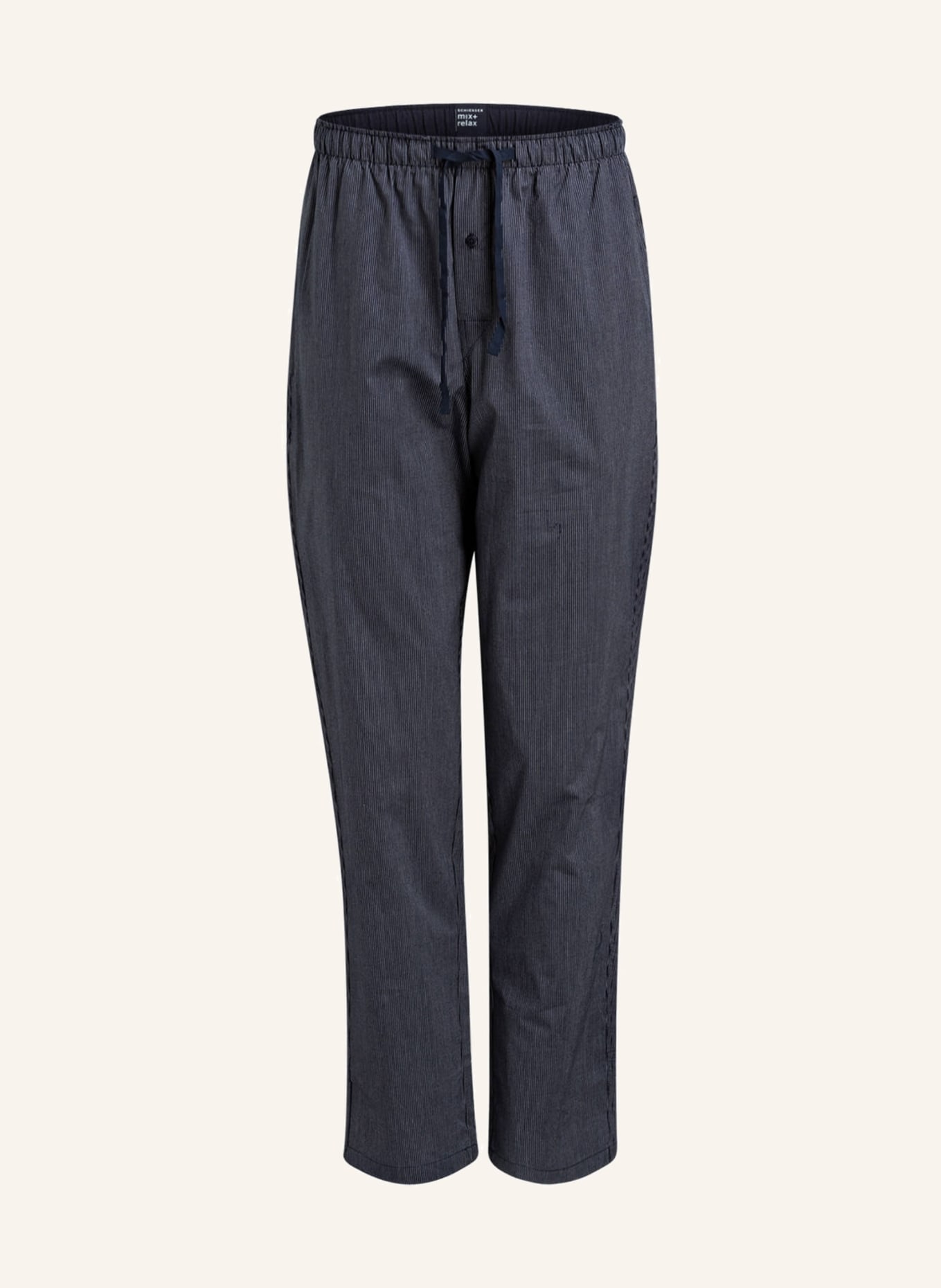 SCHIESSER Pajama pants MIX+RELAX , Color: DARK BLUE/ WHITE STRIPED (Image 1)