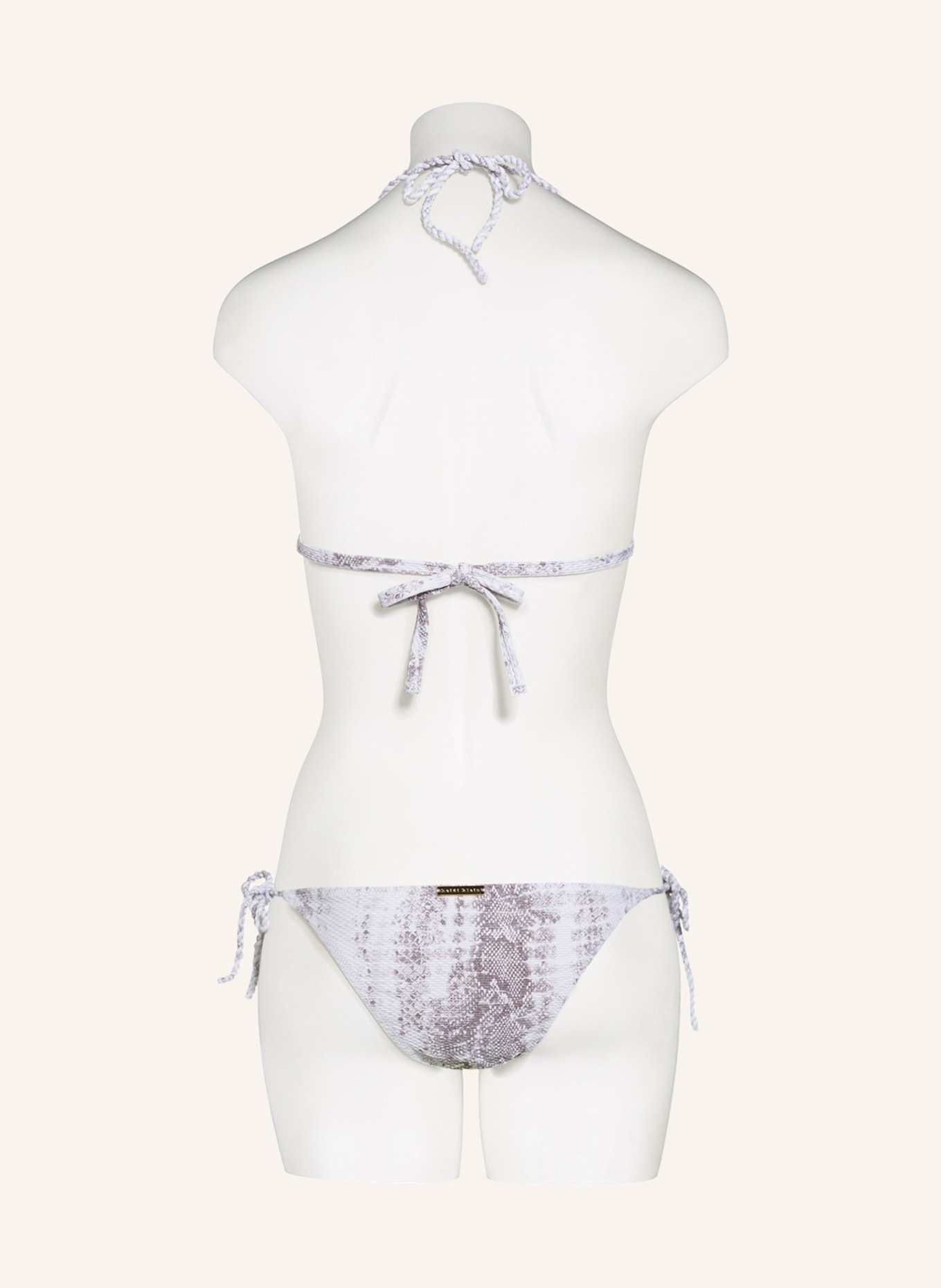 heidi klein Triangle bikini bottoms CORE ROPE, Color: WHITE/ TAUPE (Image 3)