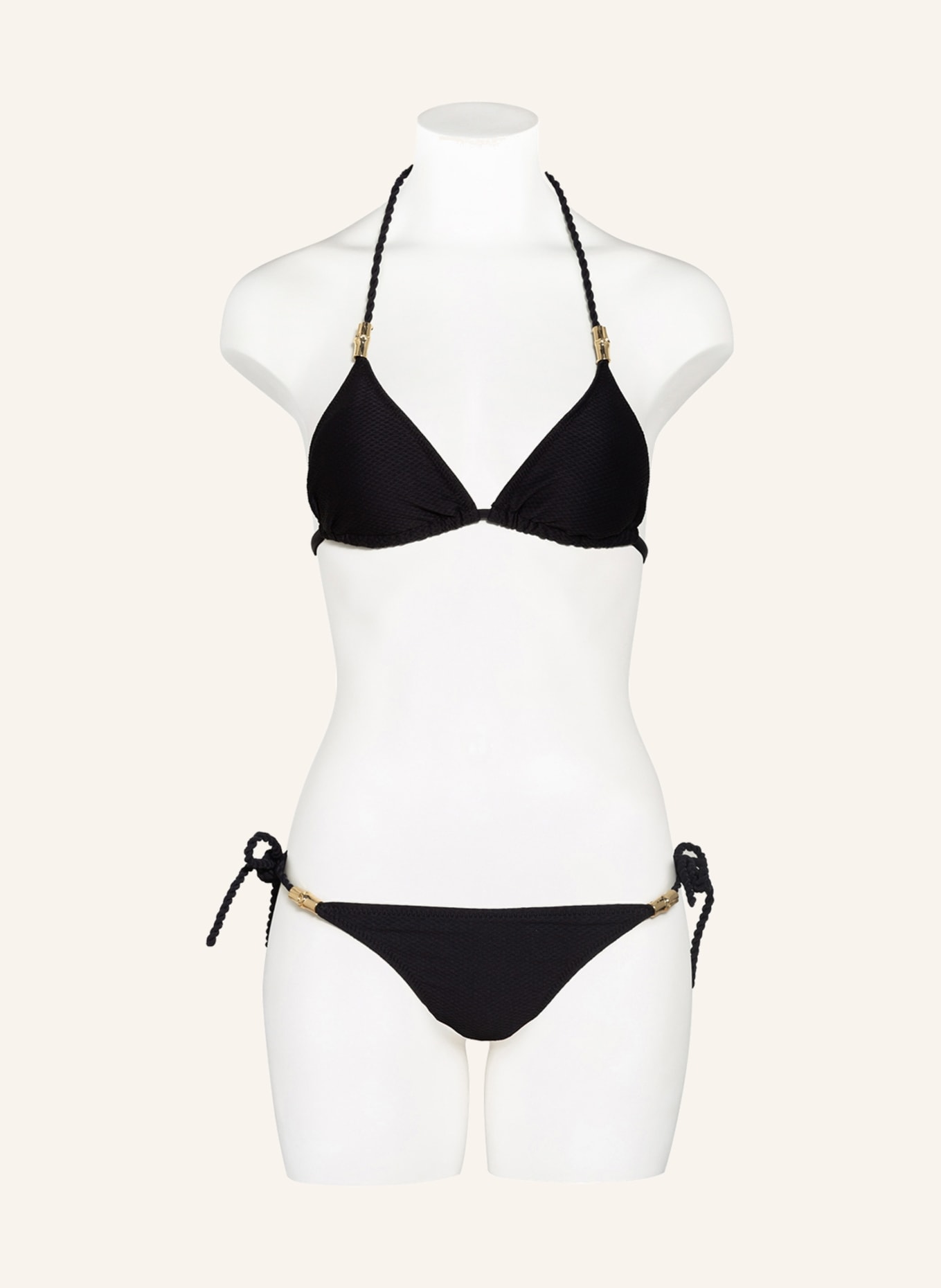 heidi klein Triangle bikini top CORE ROPE, Color: BLACK (Image 2)
