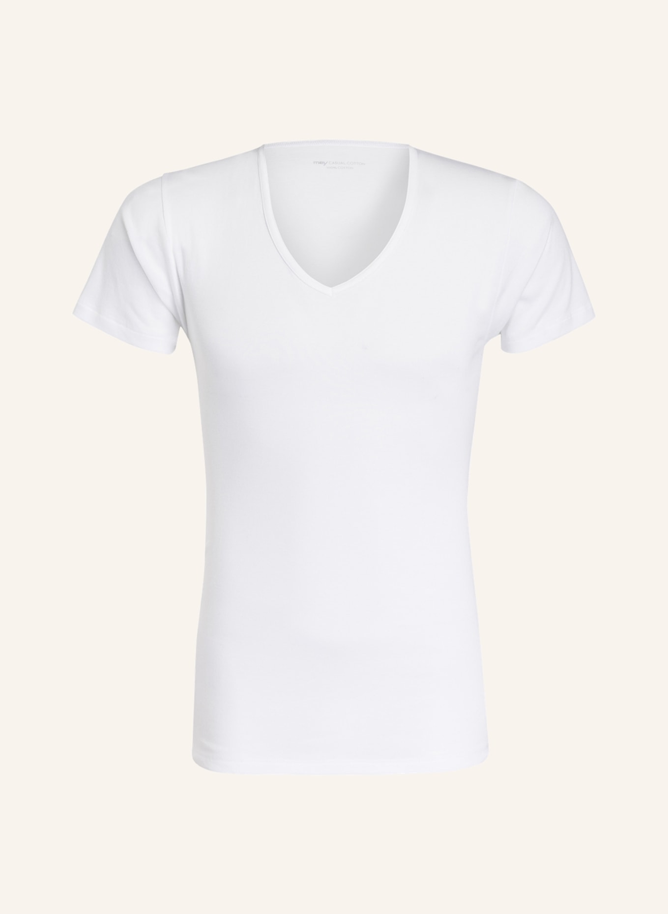mey V-Shirt Serie CASUAL COTTON, Farbe: WEISS (Bild 1)