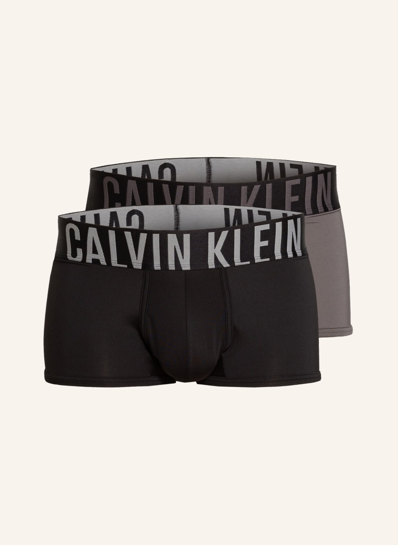 Calvin Klein 2er-Pack Boxershorts INTENSE POWER Low Rise, Farbe: SCHWARZ/ GRAU (Bild 1)