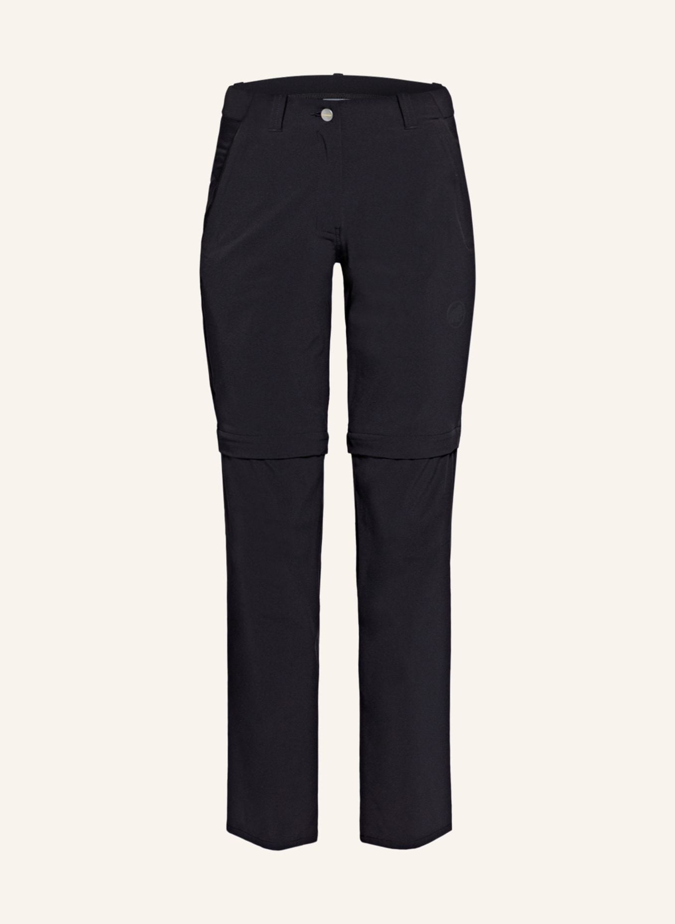 MAMMUT Spodnie z odpinanymi nogawkami RUNBOLD z ochroną UV 50+, Kolor: CZARNY (Obrazek 1)