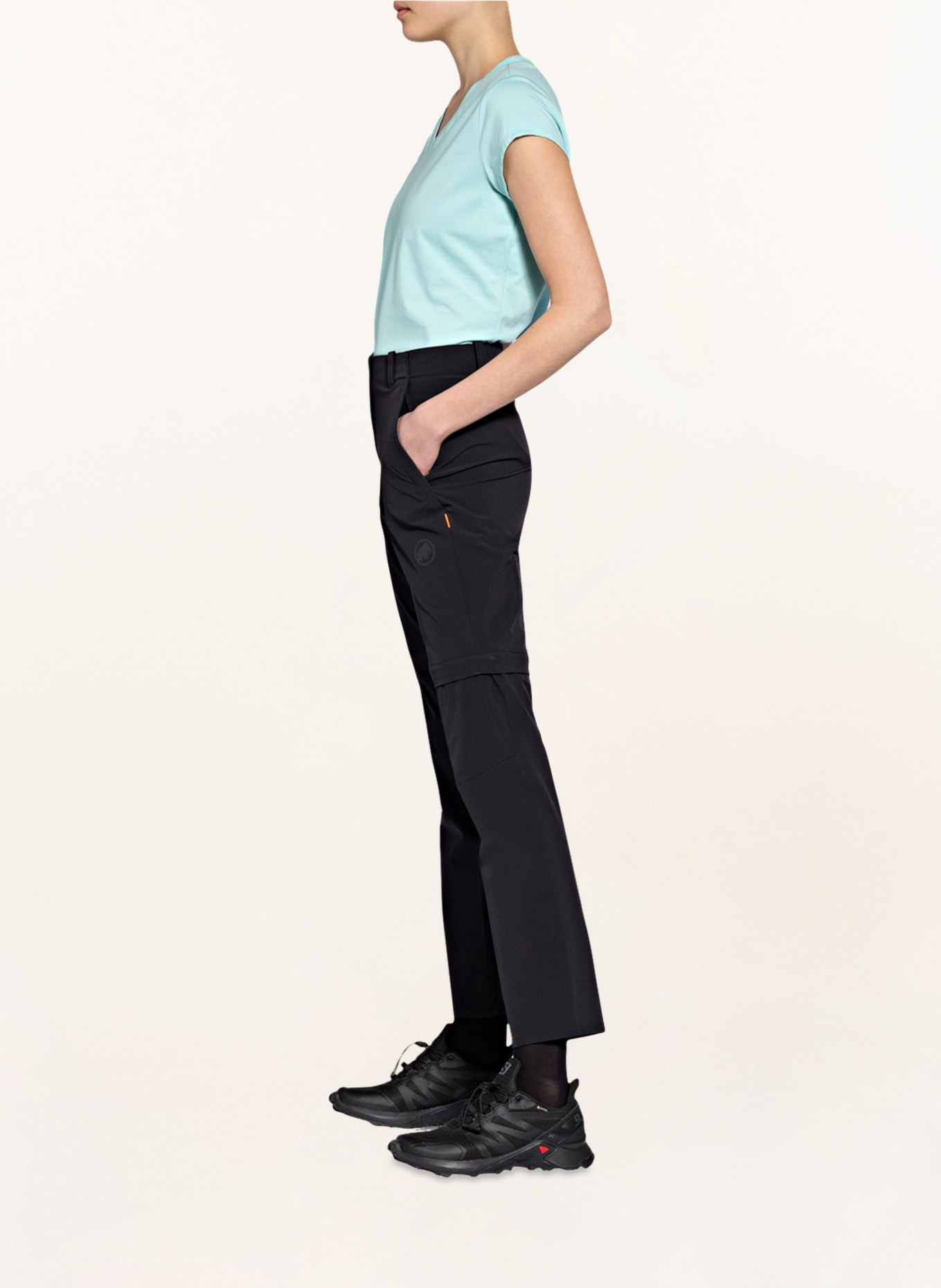 MAMMUT Zip-off kalhoty RUNBOLD s UV ochranou 50+, Barva: ČERNÁ (Obrázek 5)