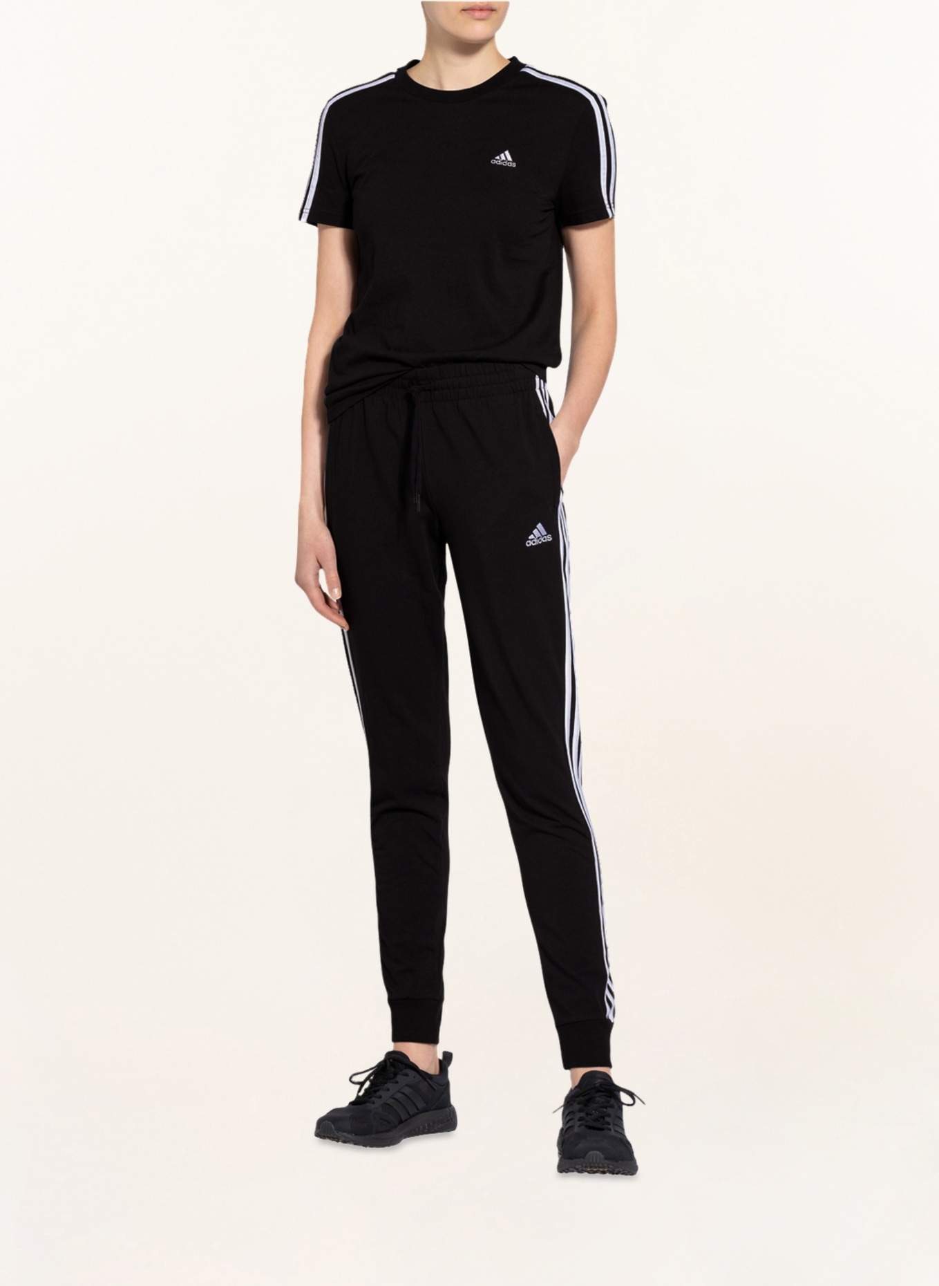 adidas T-shirt LOUNGEWEAR ESSENTIALS, Color: BLACK/ WHITE (Image 2)