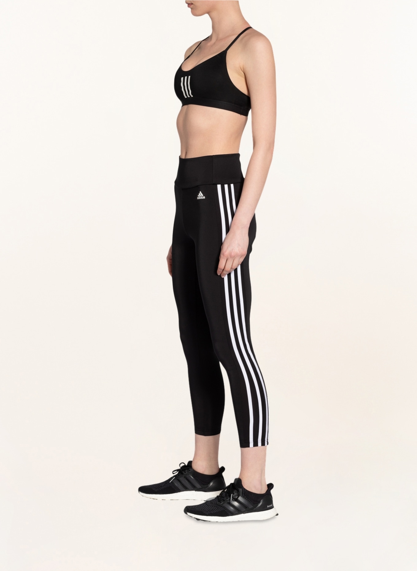 NEW adidas Women's Design 2 Move 3-Stripe High-Rise Leggings XL