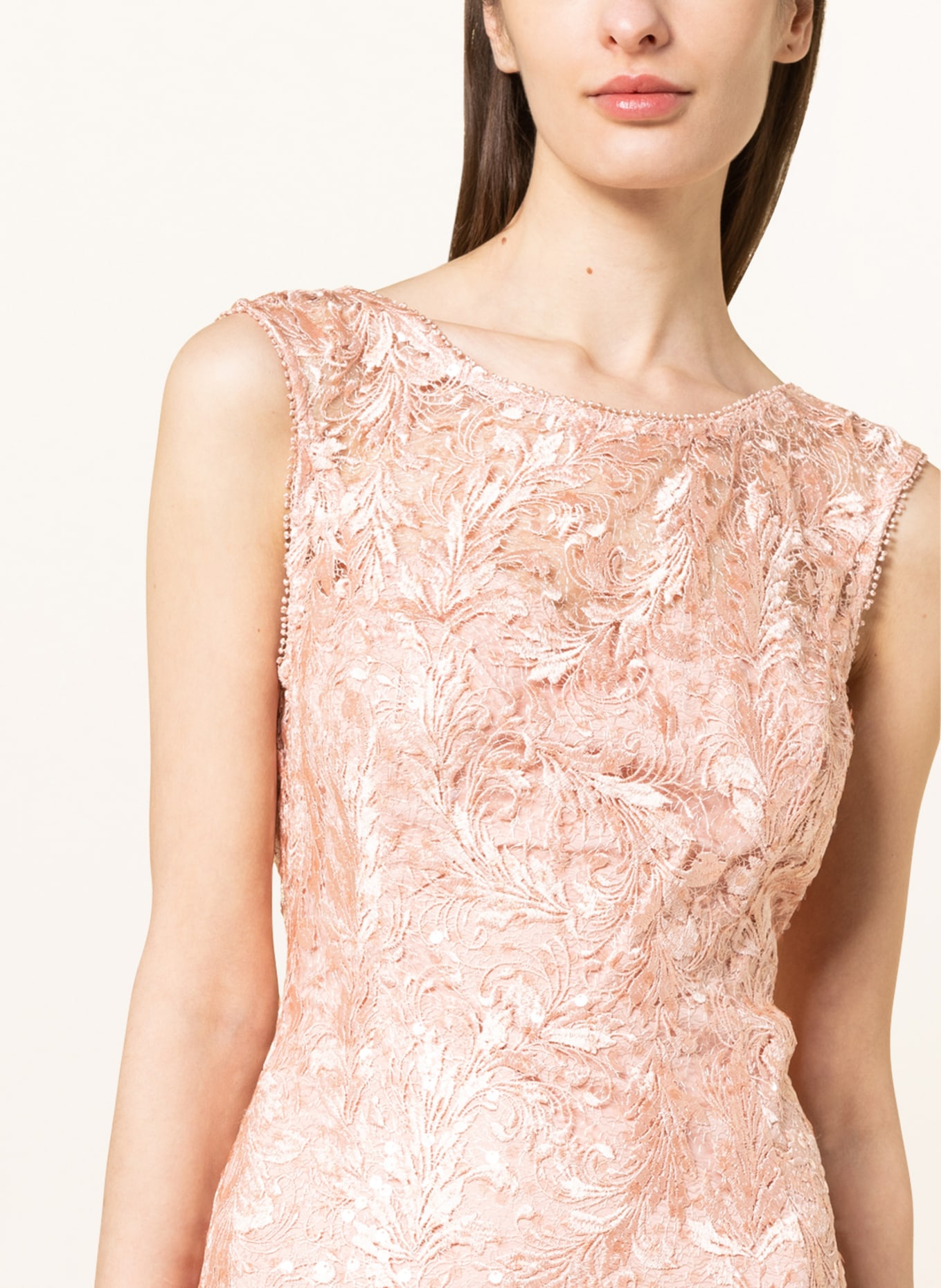 ADRIANNA PAPELL Cocktail dress made of lace with sequins, Color: LIGHT PINK (Image 4)