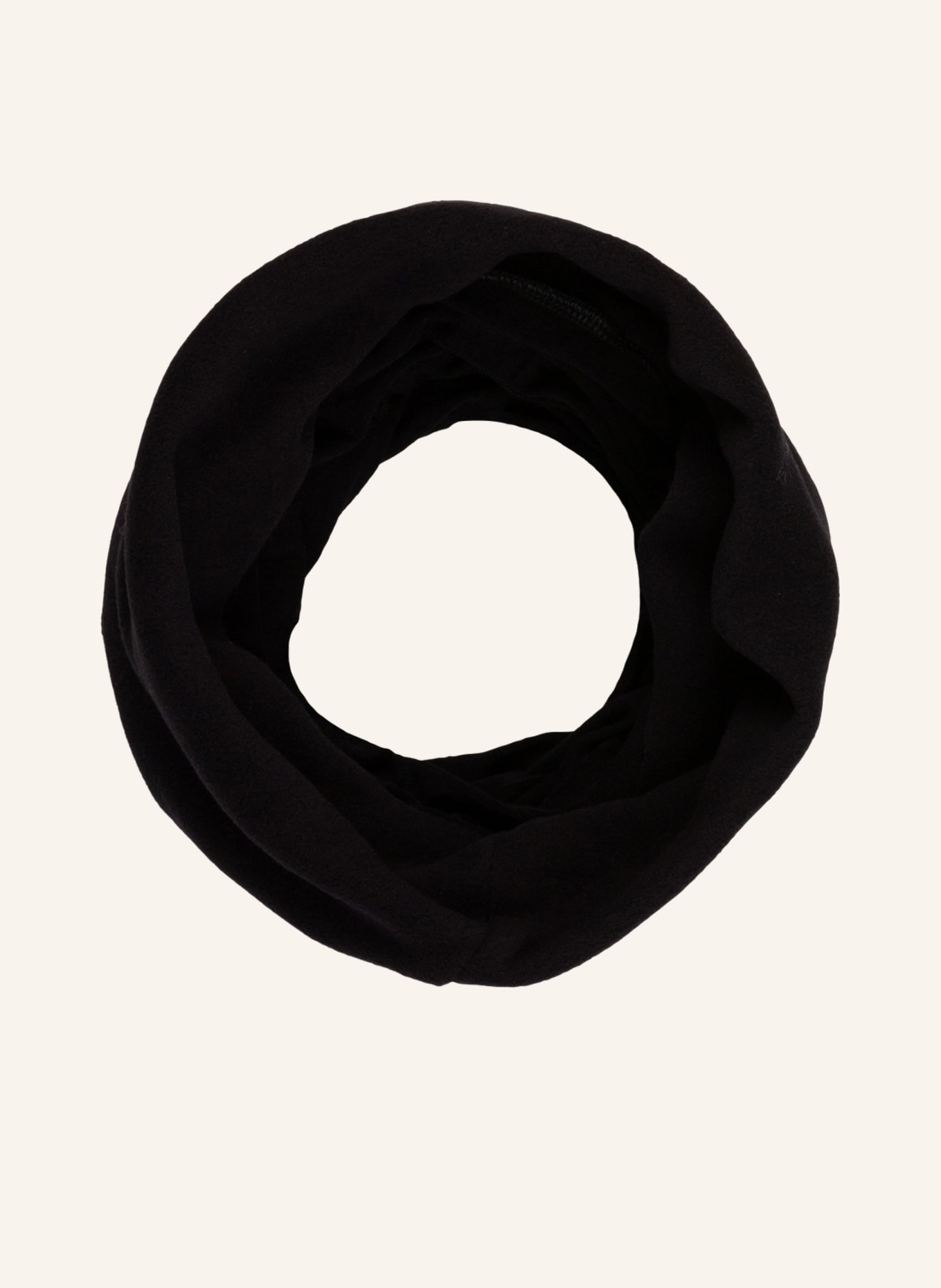 P.A.C. Multifunktionstuch MERINO FLEECE aus in schwarz Merinowolle