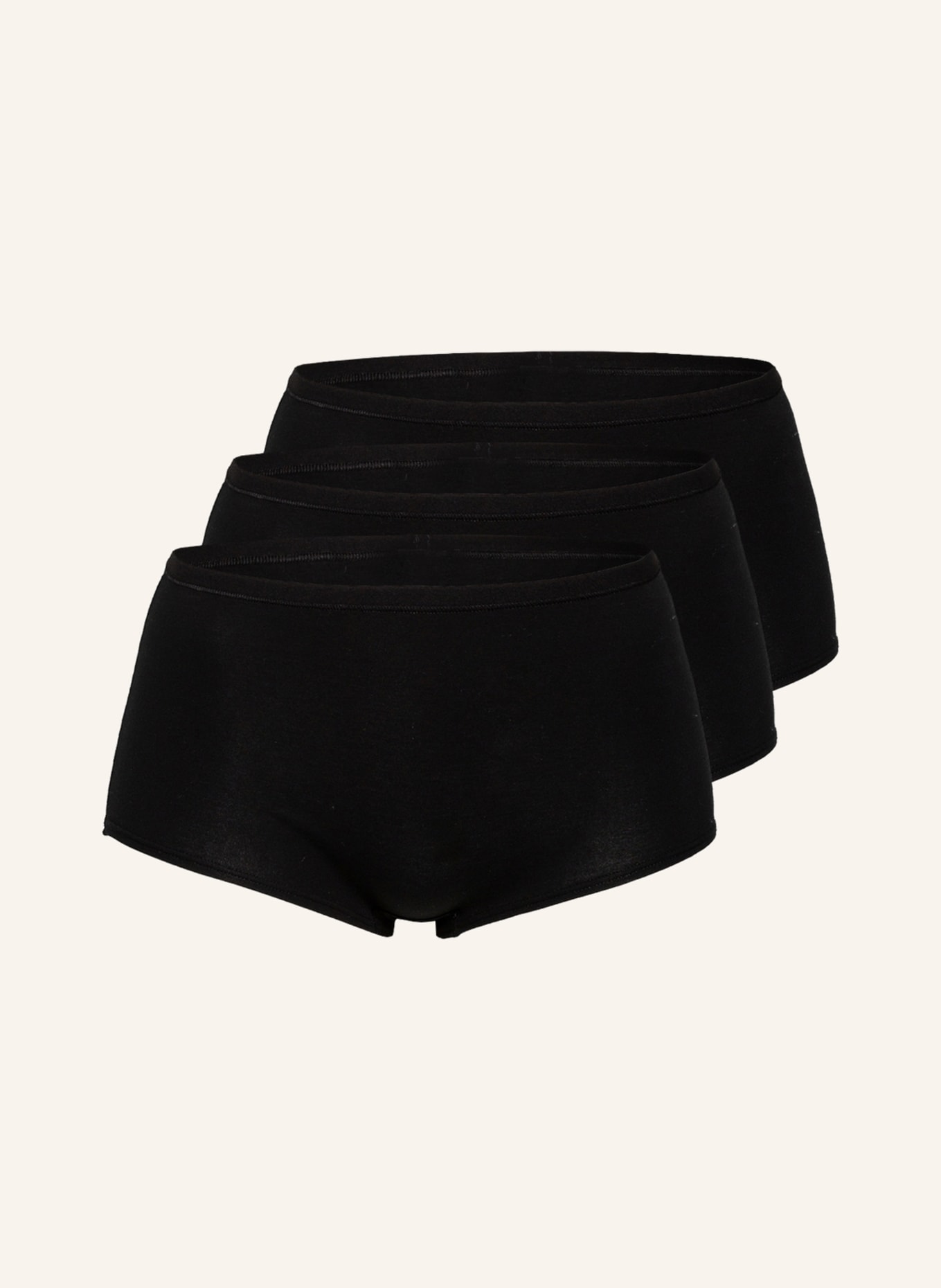 CALIDA 3-pack high-waist panties NATURAL COMFORT, Color: BLACK (Image 1)