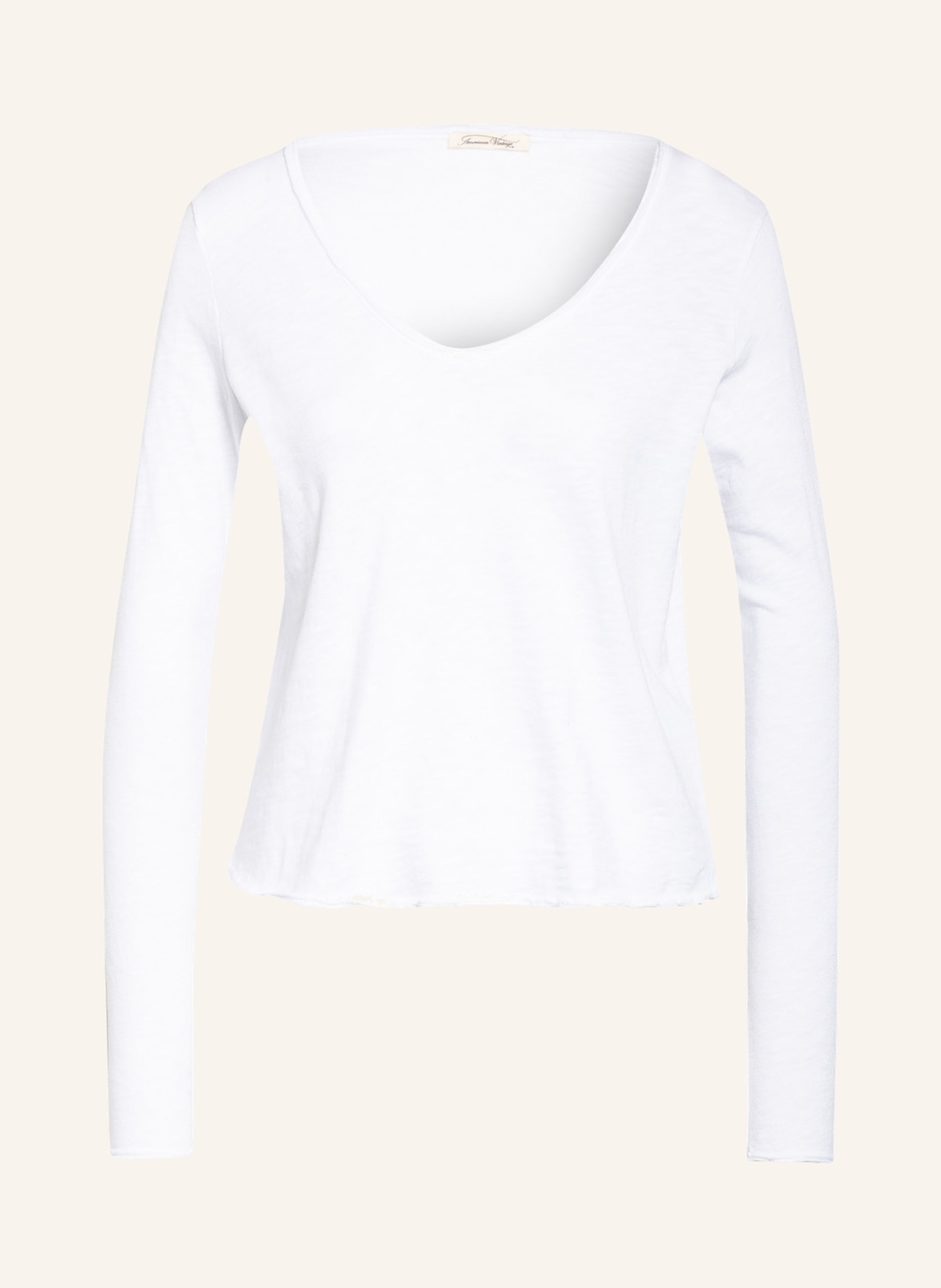 American Vintage Long sleeve shirt CALEB, Color: WHITE (Image 1)