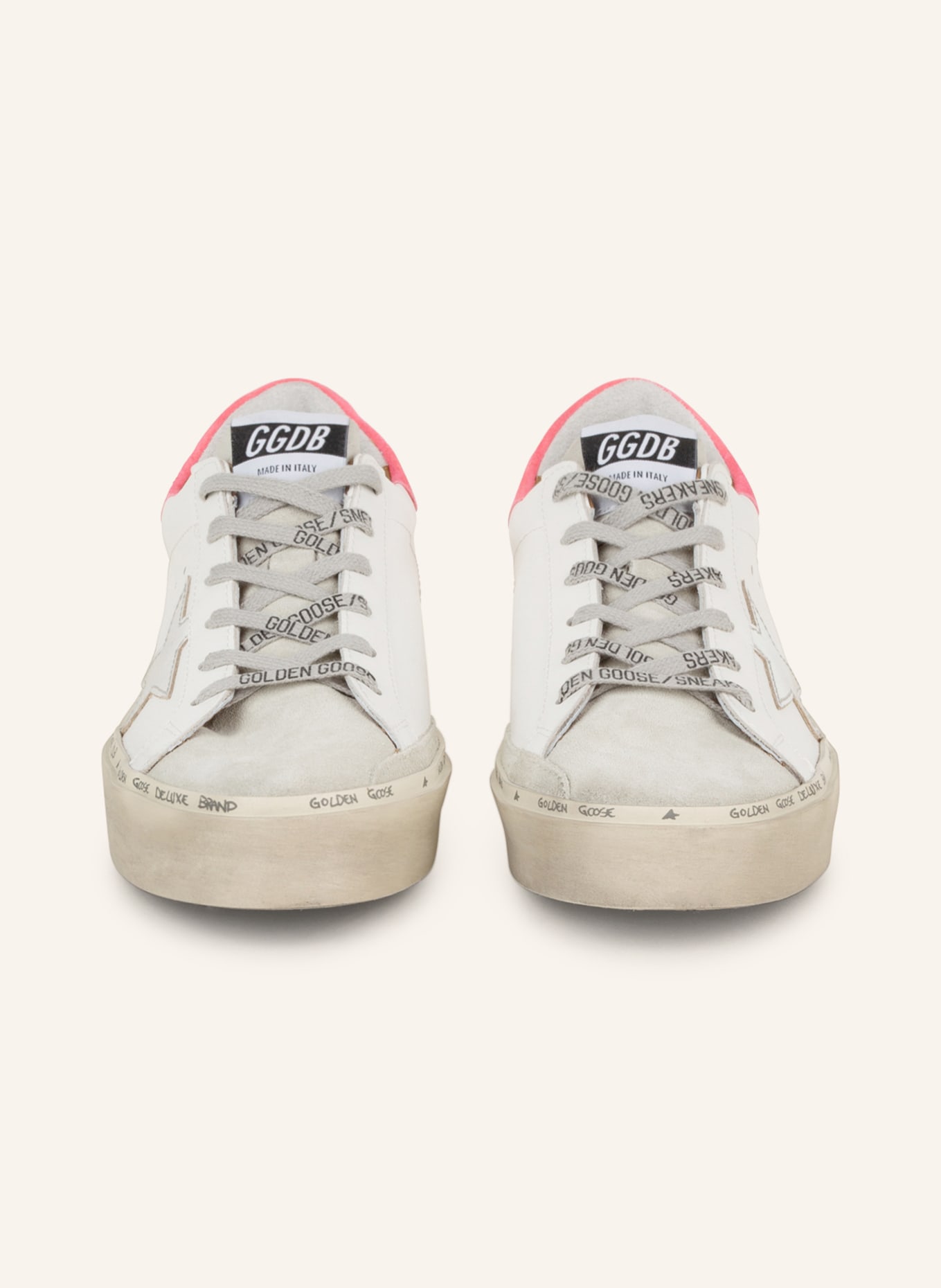 GOLDEN GOOSE Sneakers HI STAR, Color: WHITE/ SILVER/ NEON PINK (Image 3)