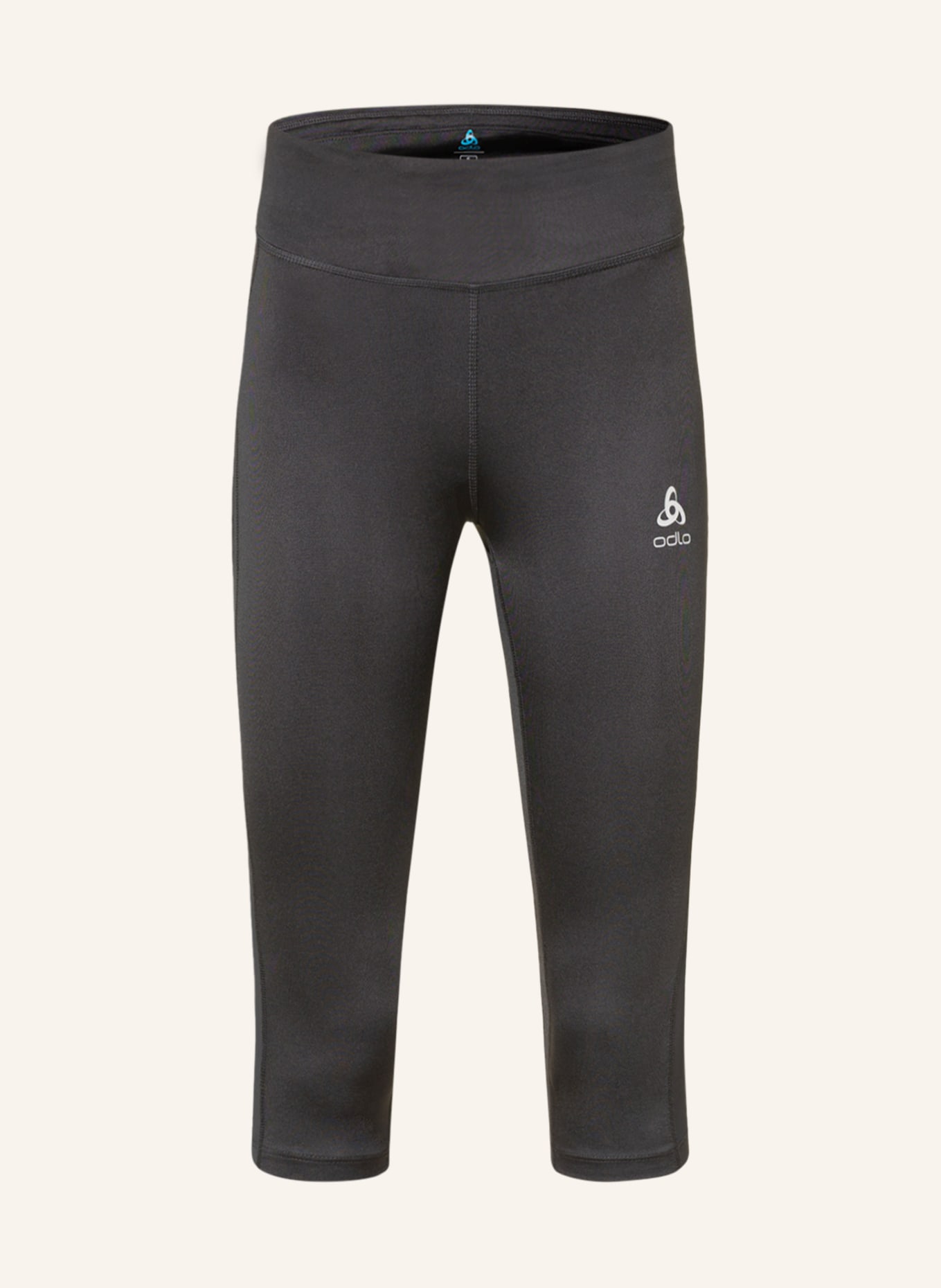 odlo 3/4 running trousers with mesh, Color: BLACK (Image 1)