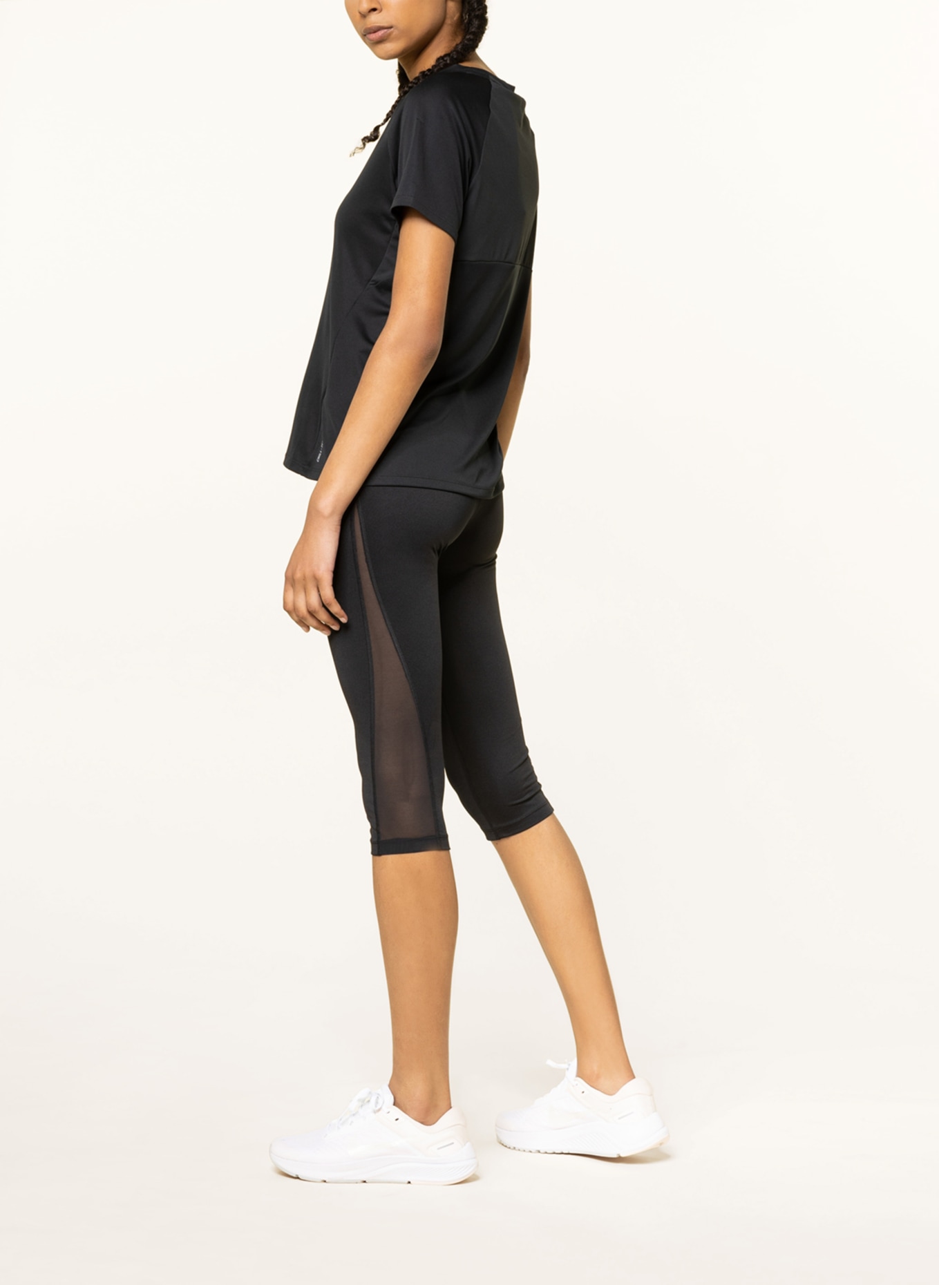odlo 3/4 running trousers with mesh, Color: BLACK (Image 4)
