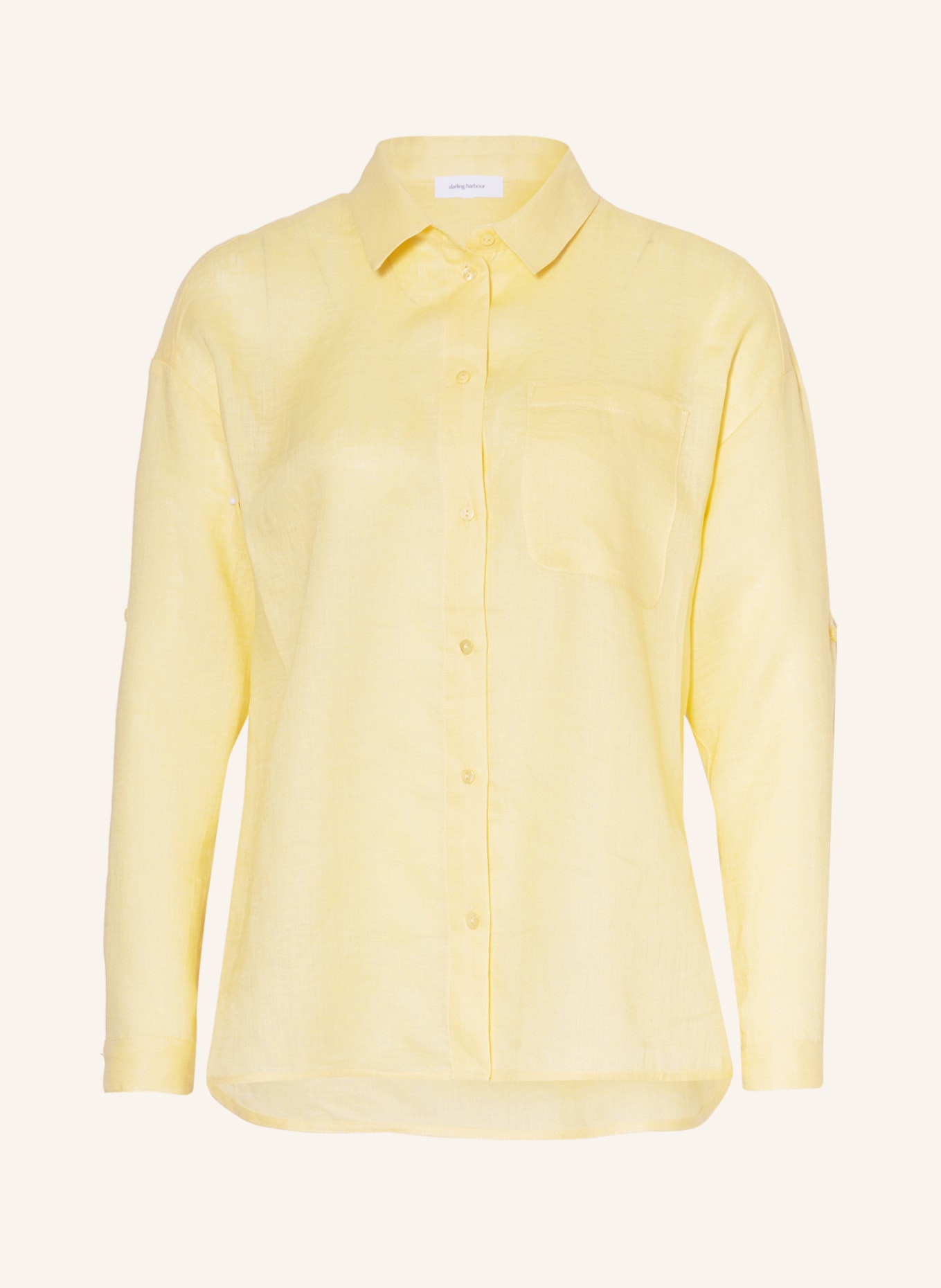 darling harbour Shirt blouse made of linen, Color: YELLOW (Image 1)