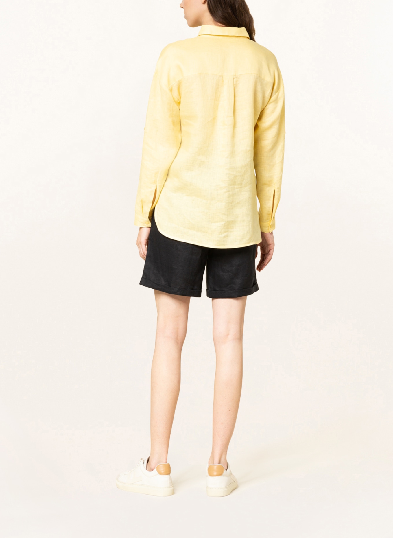 darling harbour Shirt blouse made of linen, Color: YELLOW (Image 3)
