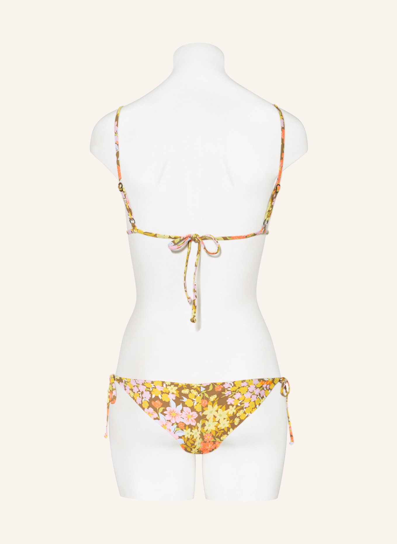 BILLABONG Triangel-Bikini-Hose BRING ON THE BLISS, Farbe: NEONORANGE/ HELLGRÜN/ KHAKI (Bild 3)