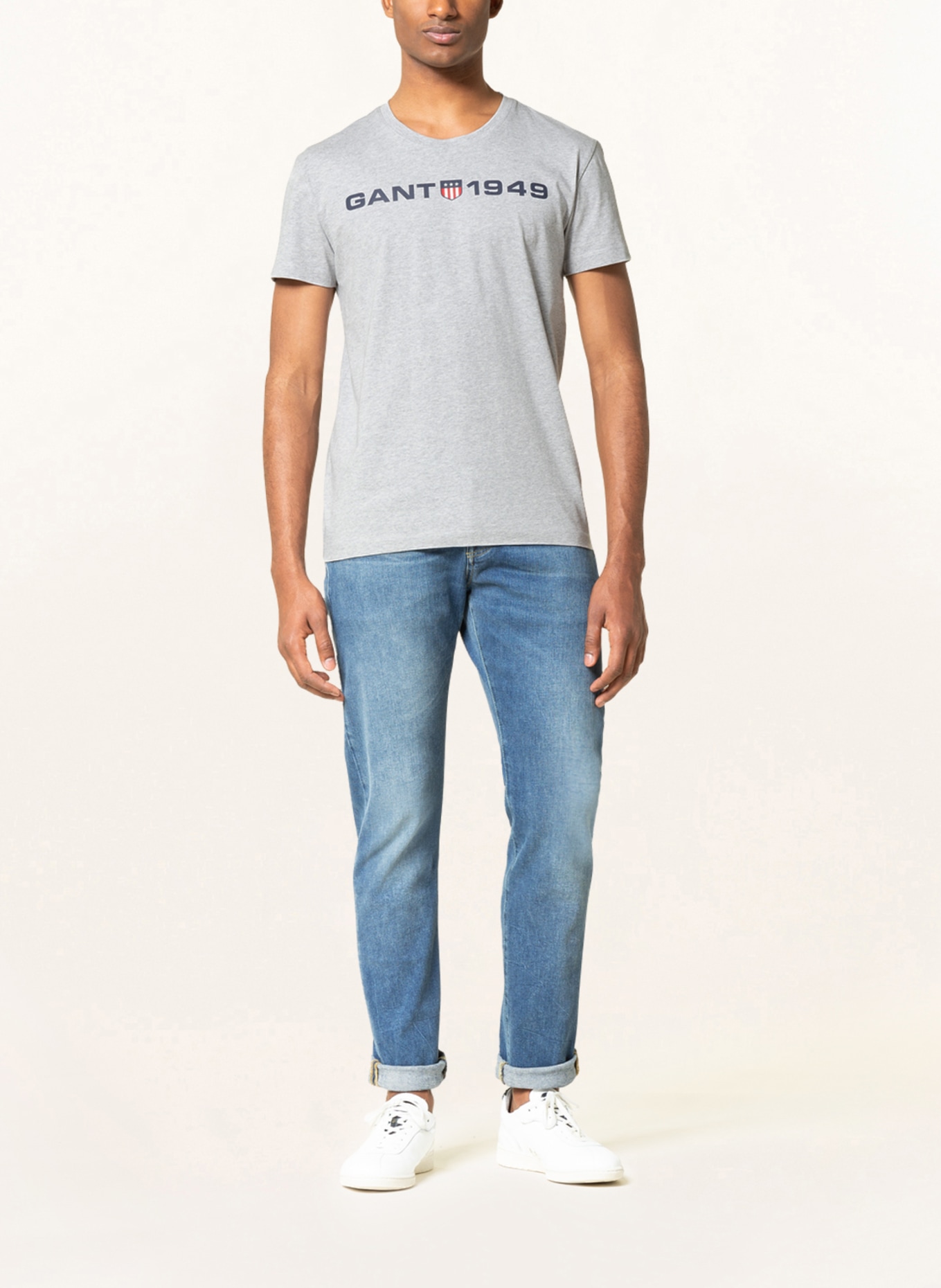 GANT Lounge-Shirt RETRO SHIELD, Farbe: GRAU (Bild 2)