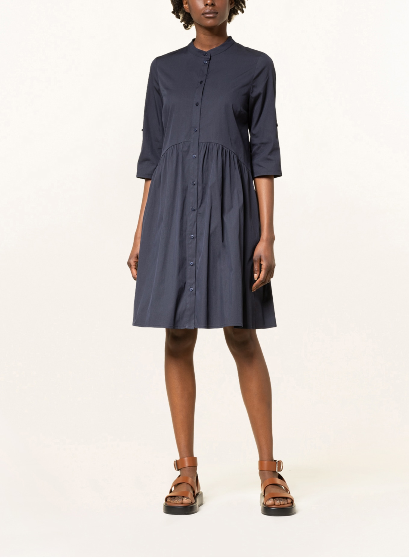 ROBE LÉGÈRE Shirt dress with 3/4 sleeves: DARK BLUE