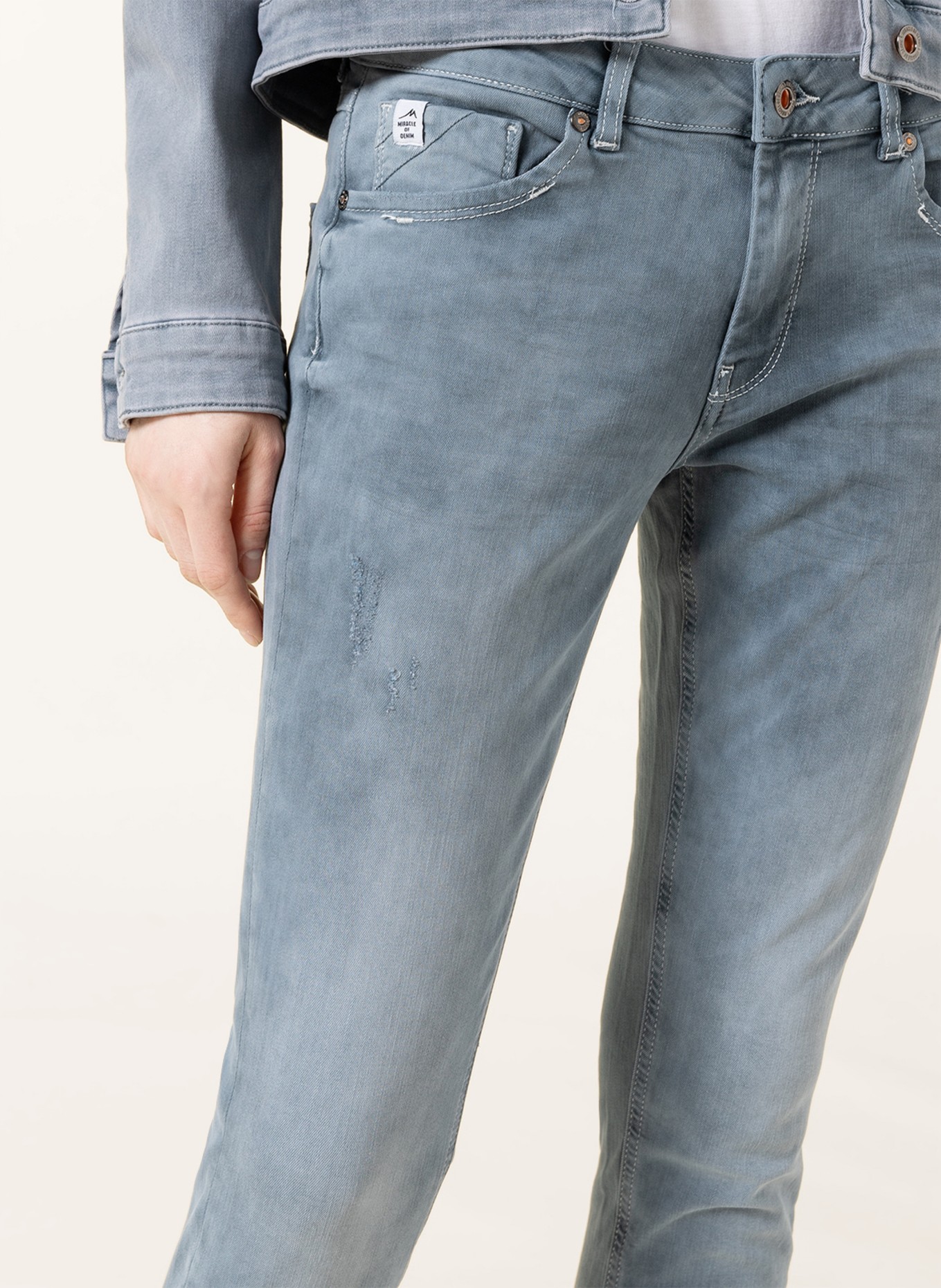 MIRACLE OF DENIM Jeans LOLA, Farbe: 3550 Swan Grey (Bild 5)