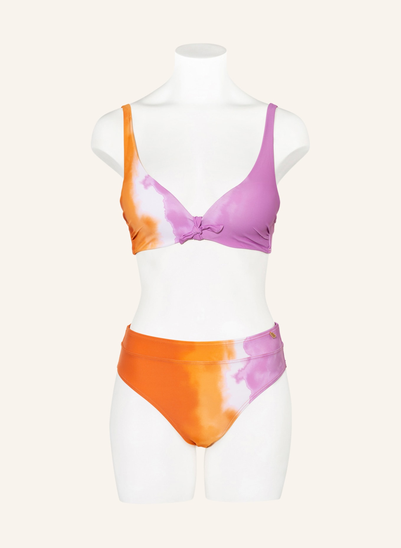 BEACHLIFE Push-up-Bikini-Top TIE DYE, Farbe: ROSA/ HELLORANGE/ WEISS (Bild 2)