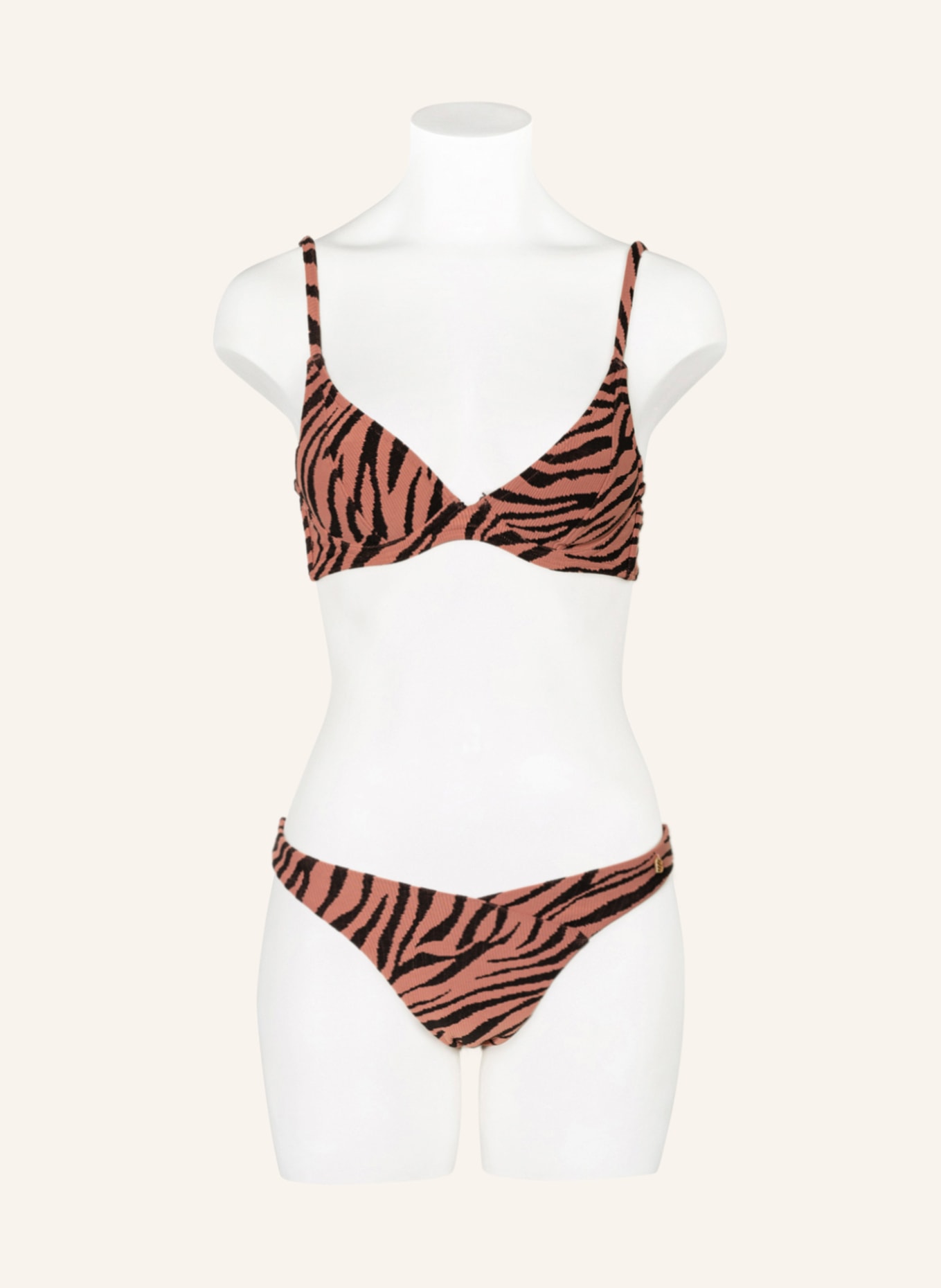 BEACHLIFE Bügel-Bikini-Top ROSE ZEBRA, Farbe: ROSÉ/ SCHWARZ (Bild 2)