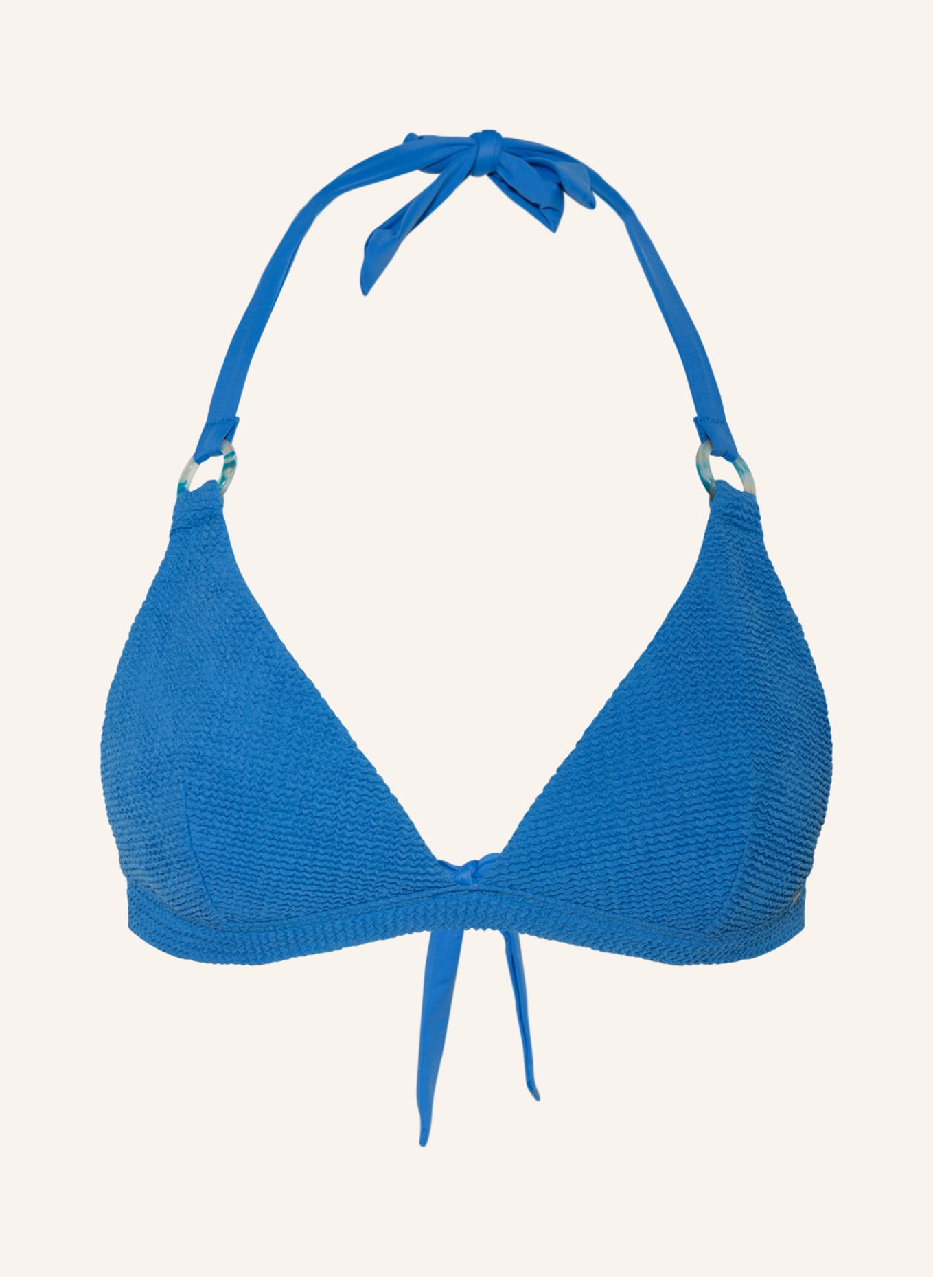 Skiny Sunset Glamour Triangle bikini top EVERY SUMMER, Color: BLUE (Image 1)