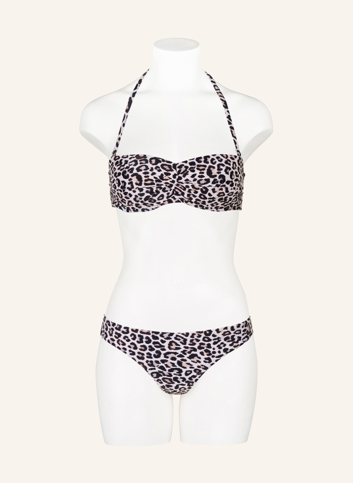 Hot Stuff Basic-Bikini-Hose LEO, Farbe: BEIGE/ DUNKELBRAUN (Bild 2)