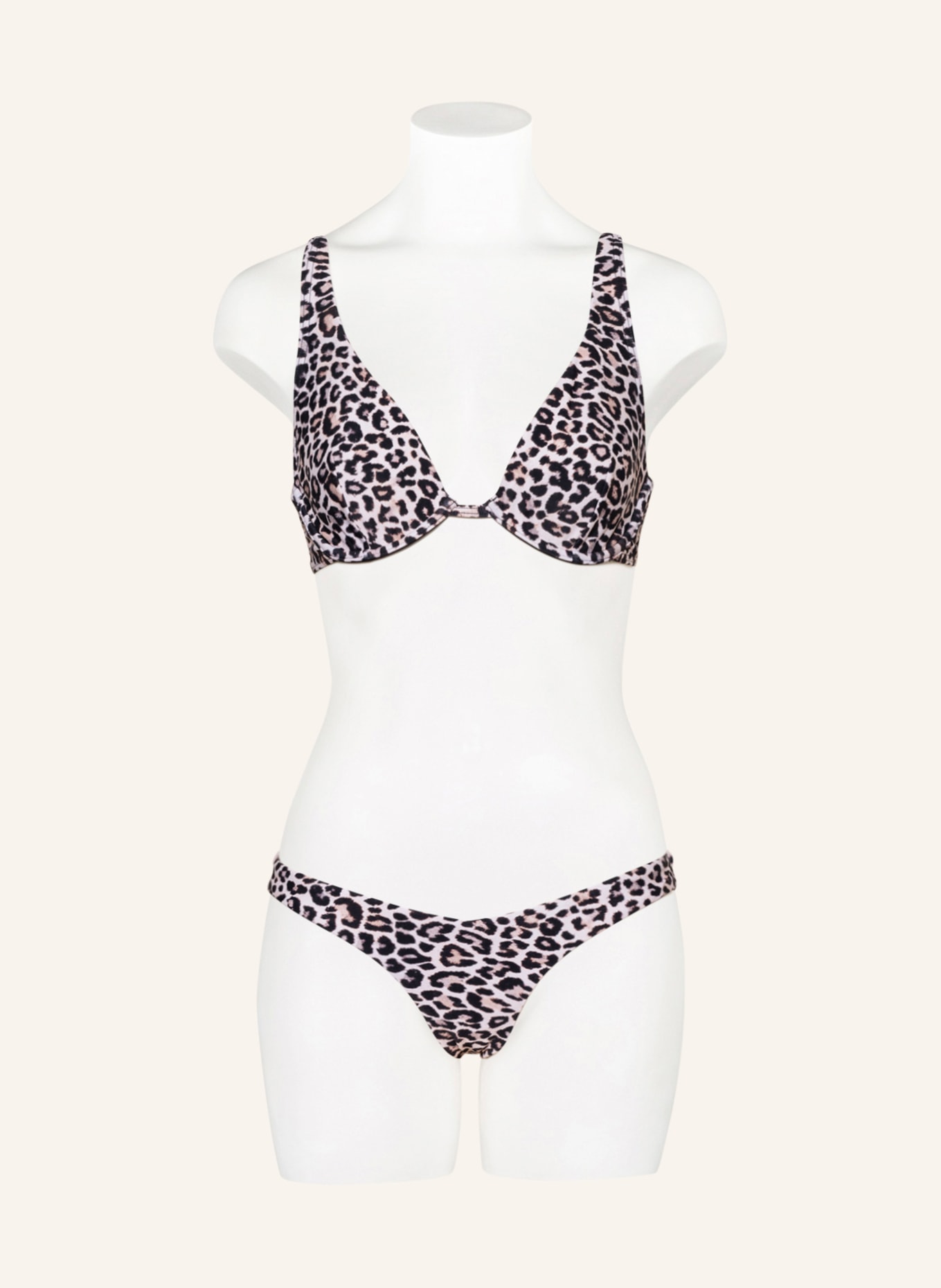 Hot Stuff Underwired bikini top, Color: CREAM/ BEIGE/ DARK BROWN (Image 2)